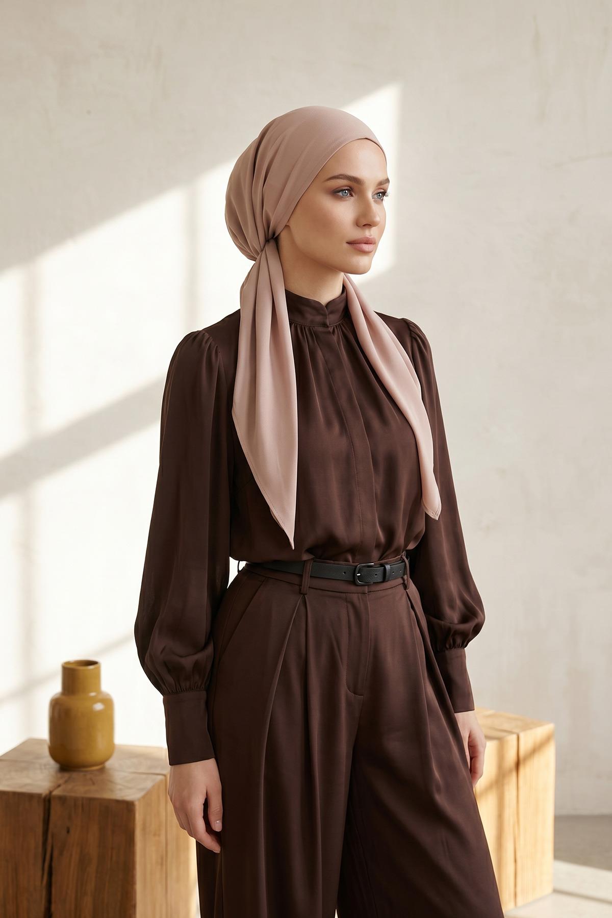 Bağlamalı Krep Bone Türban,B-101