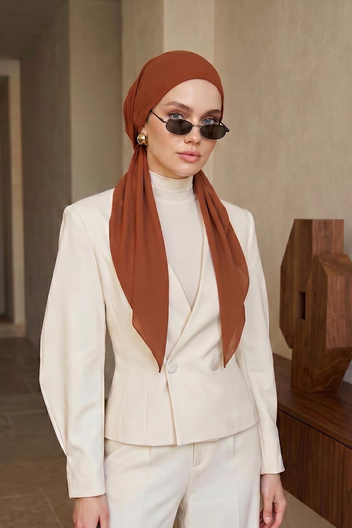 Bağlamalı Krep Bone Türban,B-101