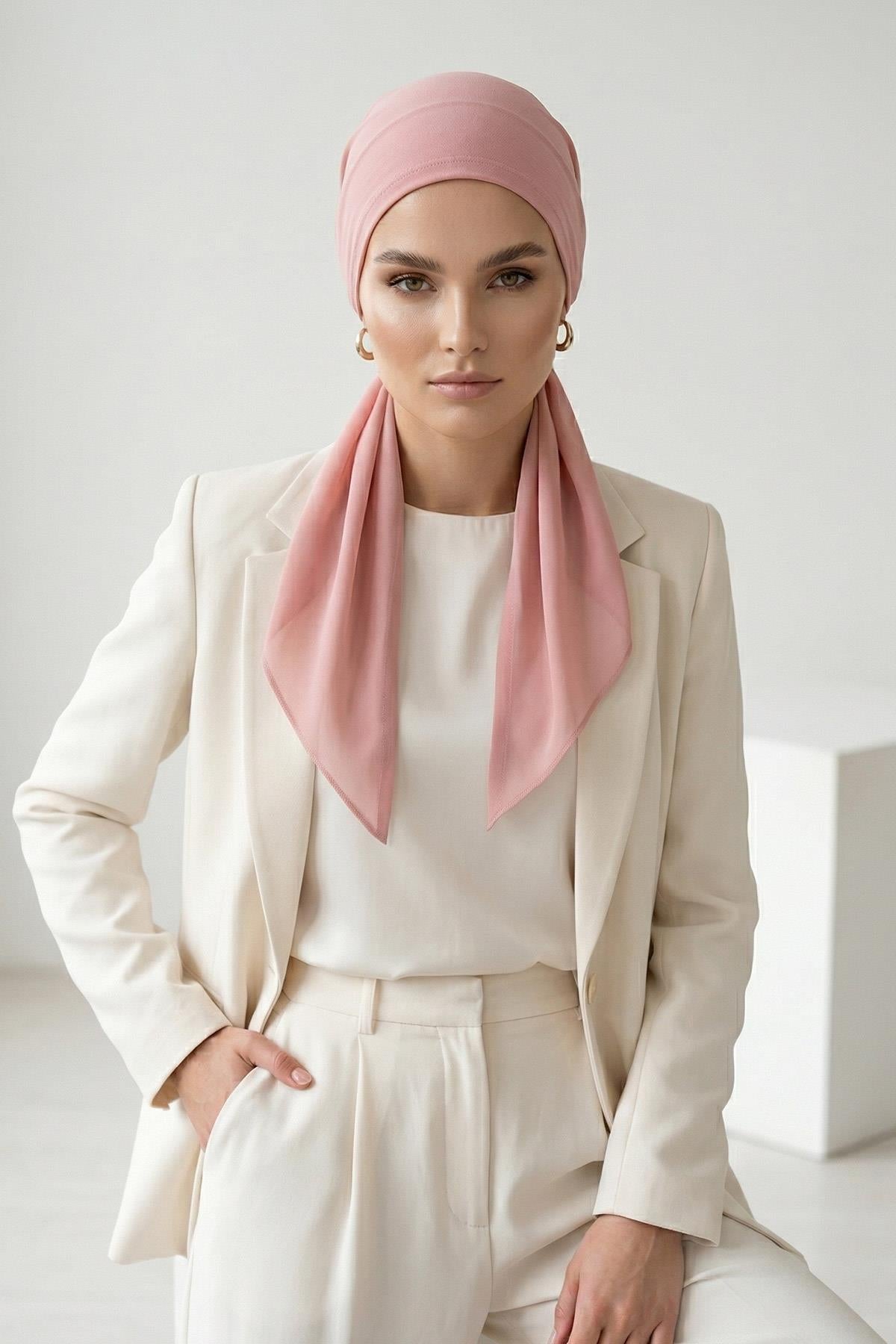 Bağlanabilir Kaymaz Penye İçli Şifon Bone,B-97