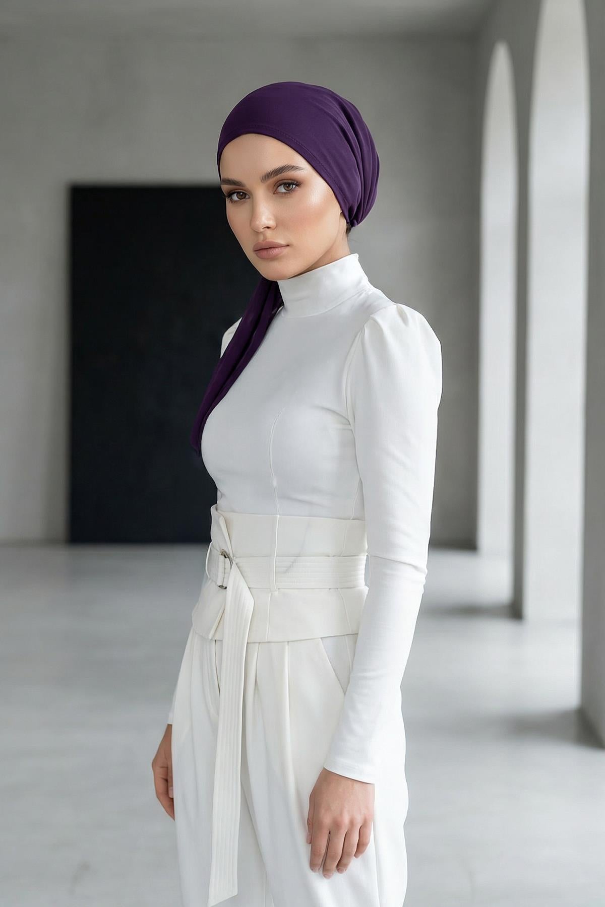 Bağlanabilir Kaymaz Penye İçli Şifon Bone,B-97