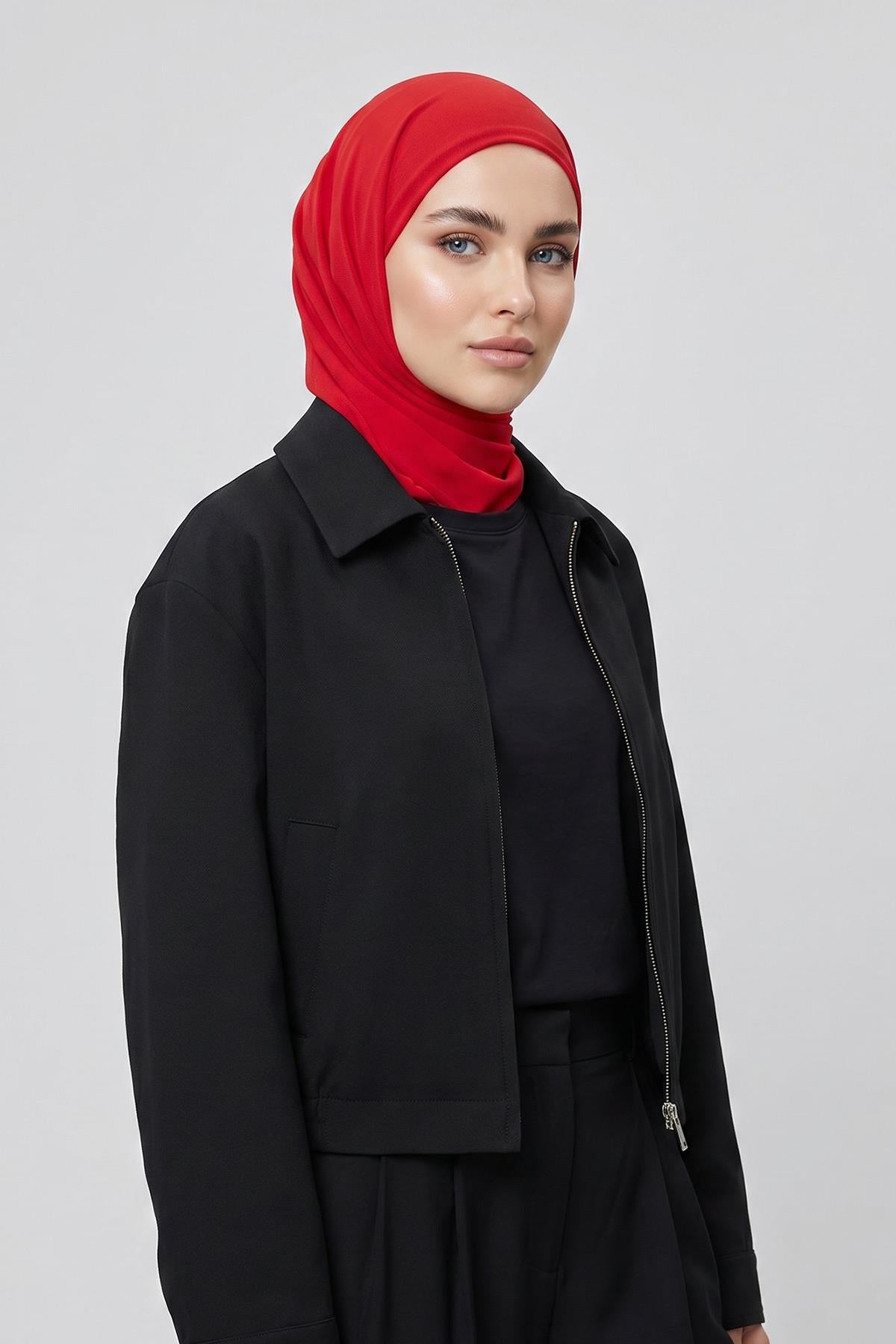 Bağlanabilir Kaymaz Penye İçli Şifon Bone,B-97