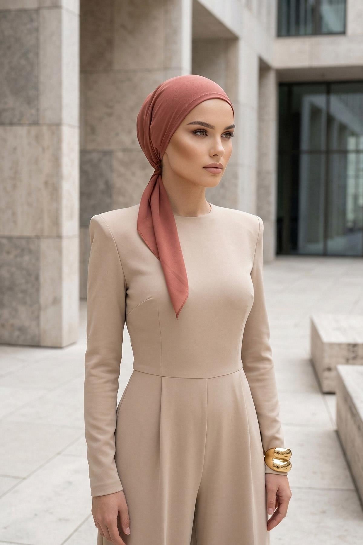 Bağlanabilir Kaymaz Penye İçli Şifon Bone,B-97
