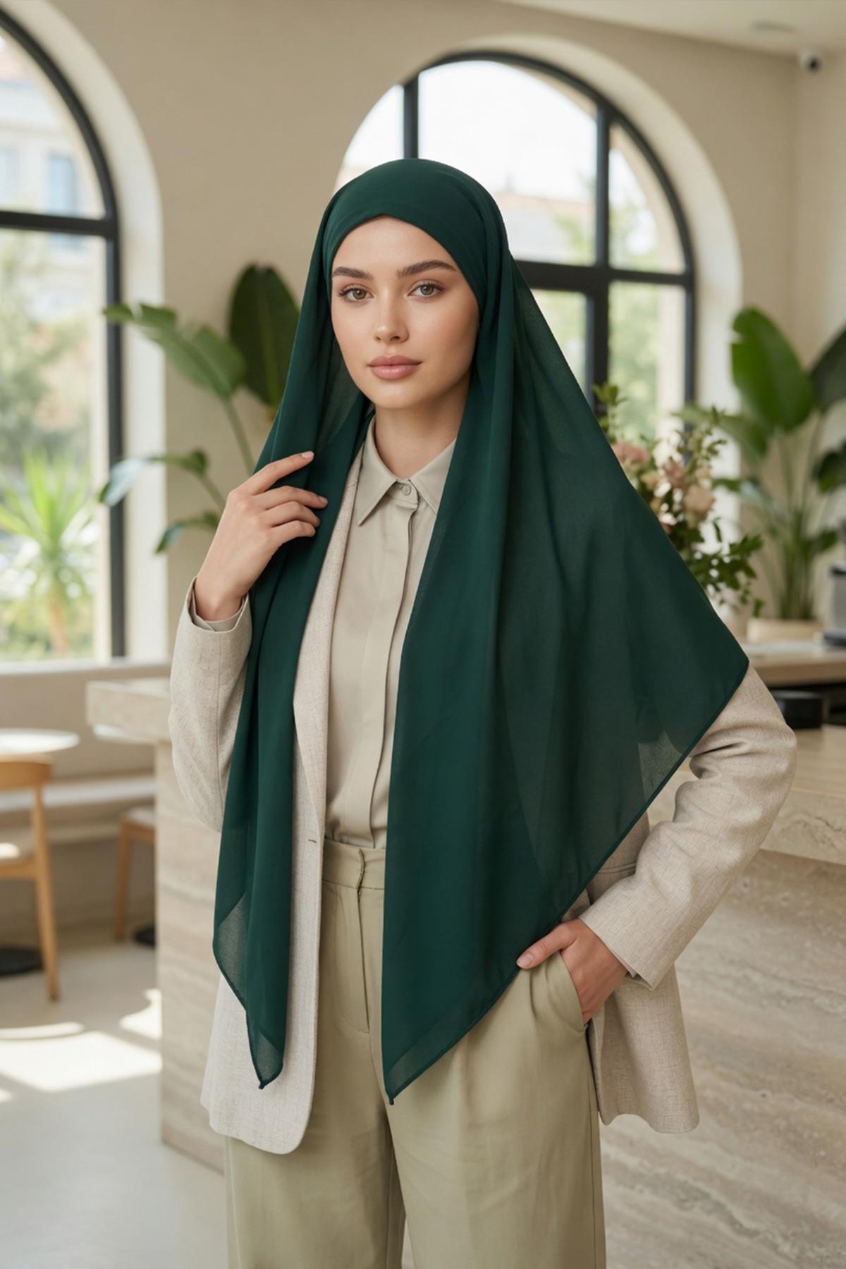 Bağlanabilir Kaymaz Penye İçli, Şifon Şal,PS-61