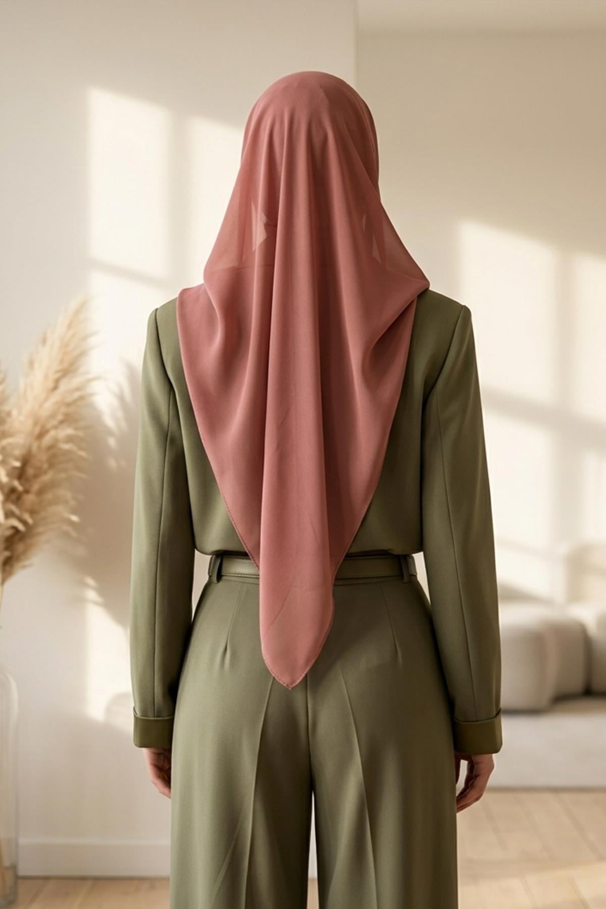 Bağlanabilir Kaymaz Penye İçli, Şifon Şal,PS-61