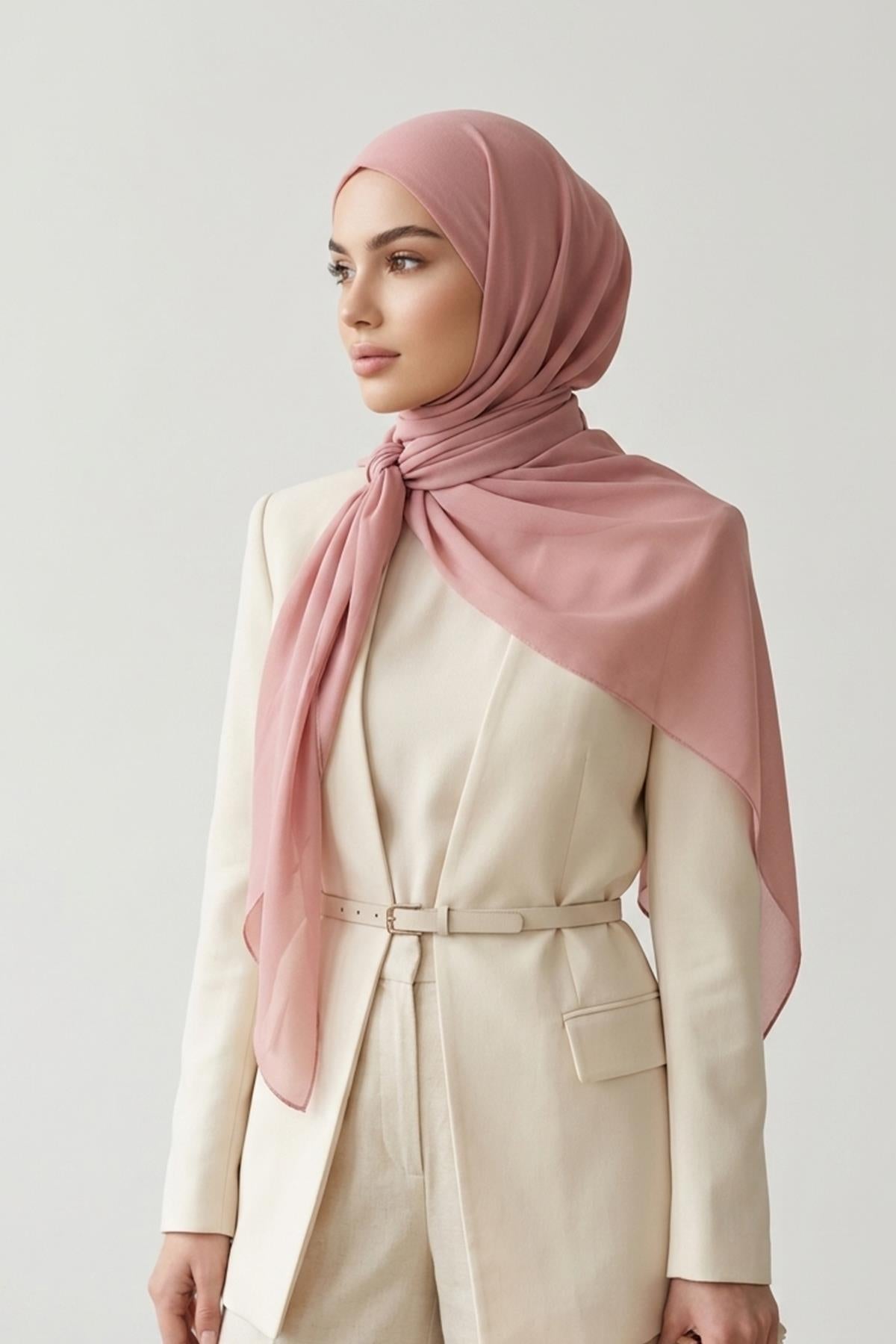Bağlanabilir Kaymaz Penye İçli, Şifon Şal,PS-61