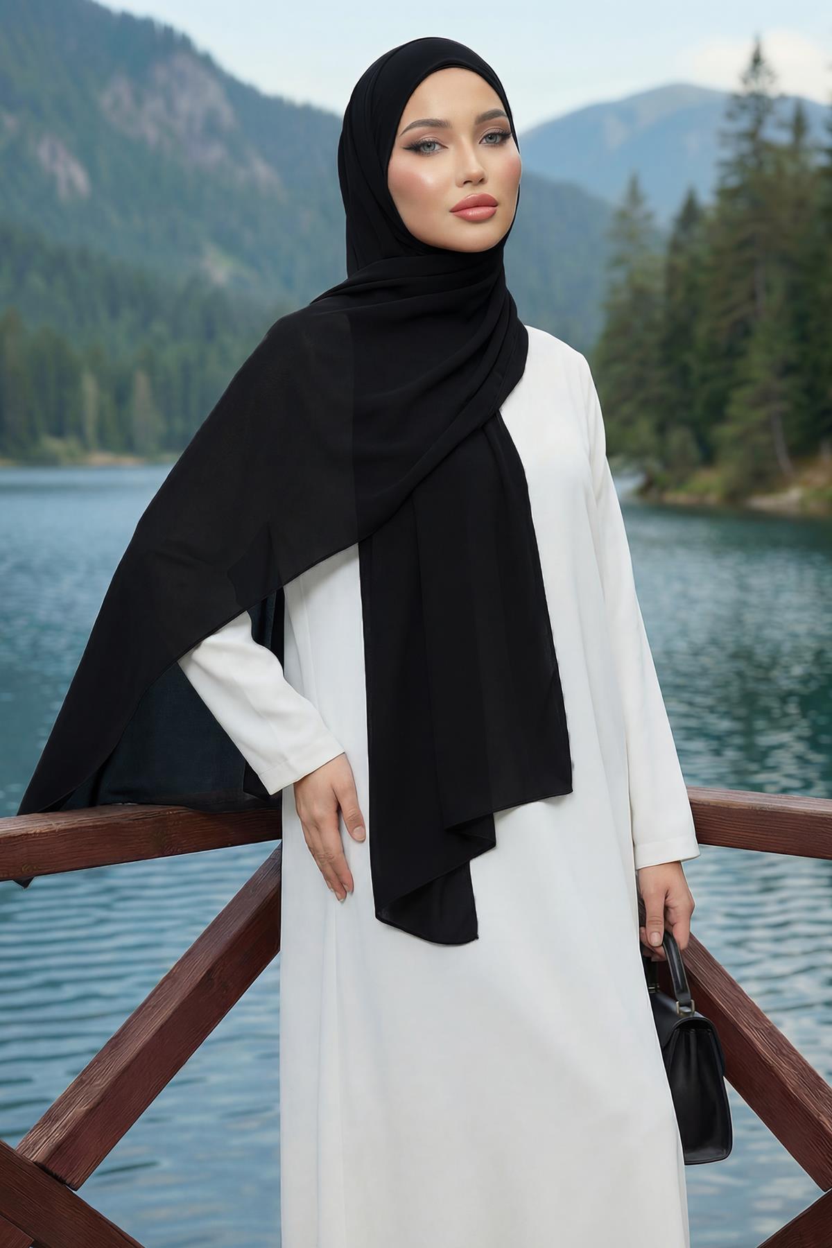 Boynu Kapatan Ninja Boneli Pratik Penye Şal,PS-59