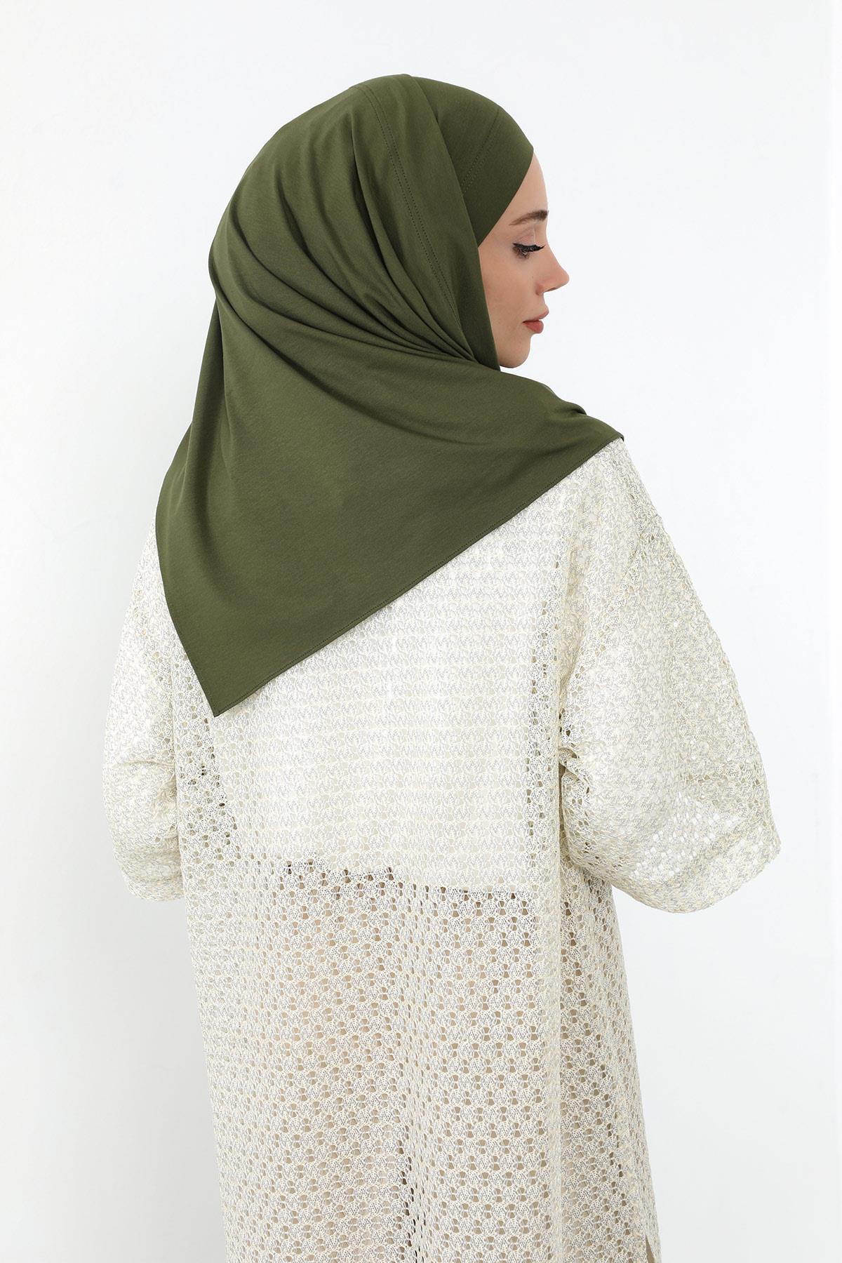 Boyun Kapatan Peçe Özellikli Penye Boneli Şal,PS-58