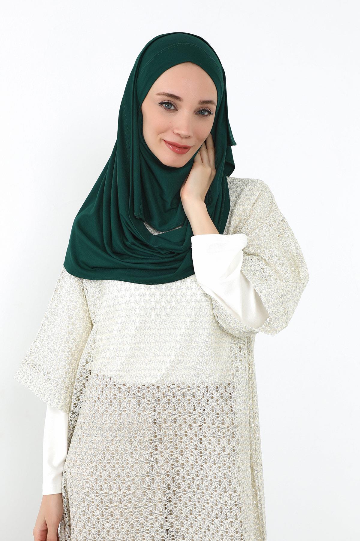 Boyun Kapatan Peçe Özellikli Penye Boneli Şal,PS-58