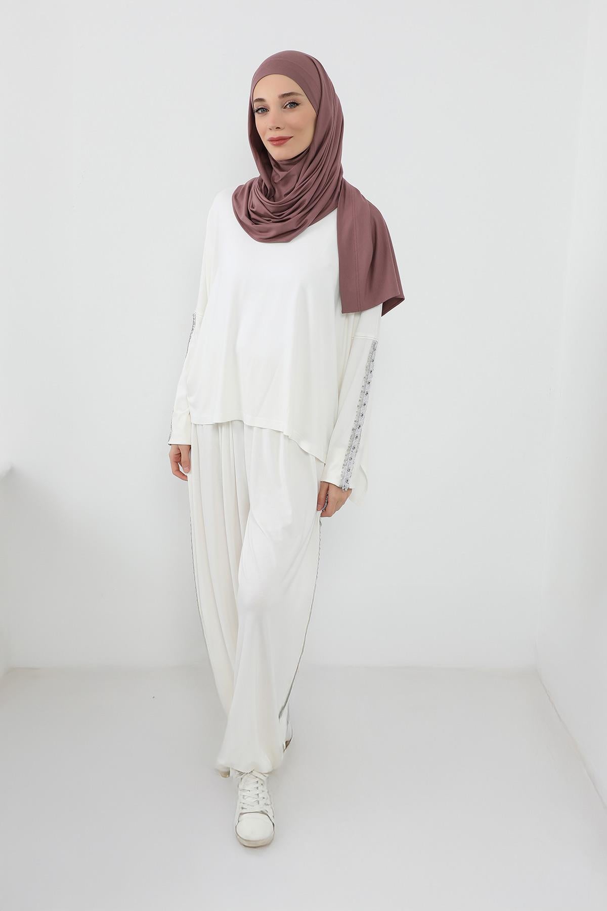 Boyun Kapatan Peçe Özellikli Penye Boneli Şal,PS-58