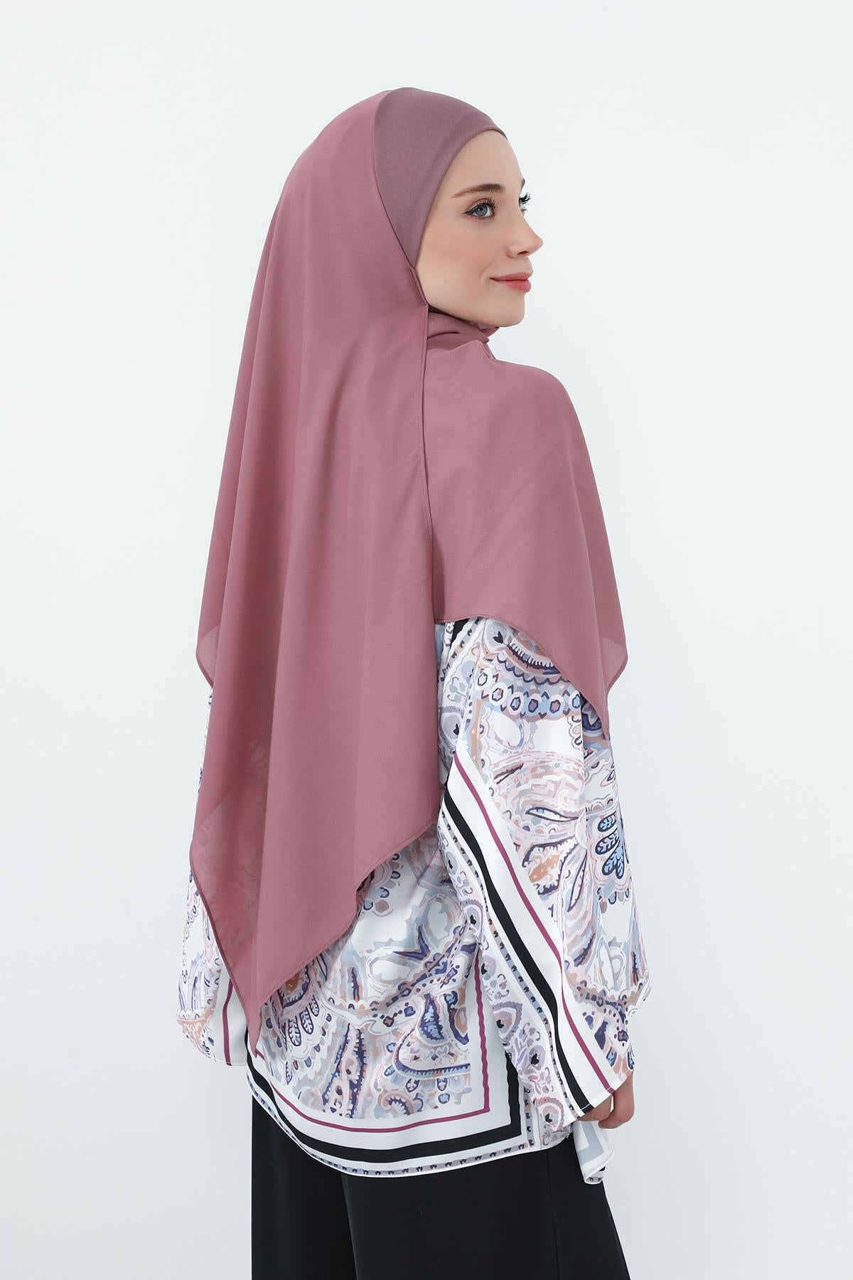 Boyun Kapatan Penye İç Boneli Krep Şal,PS-55