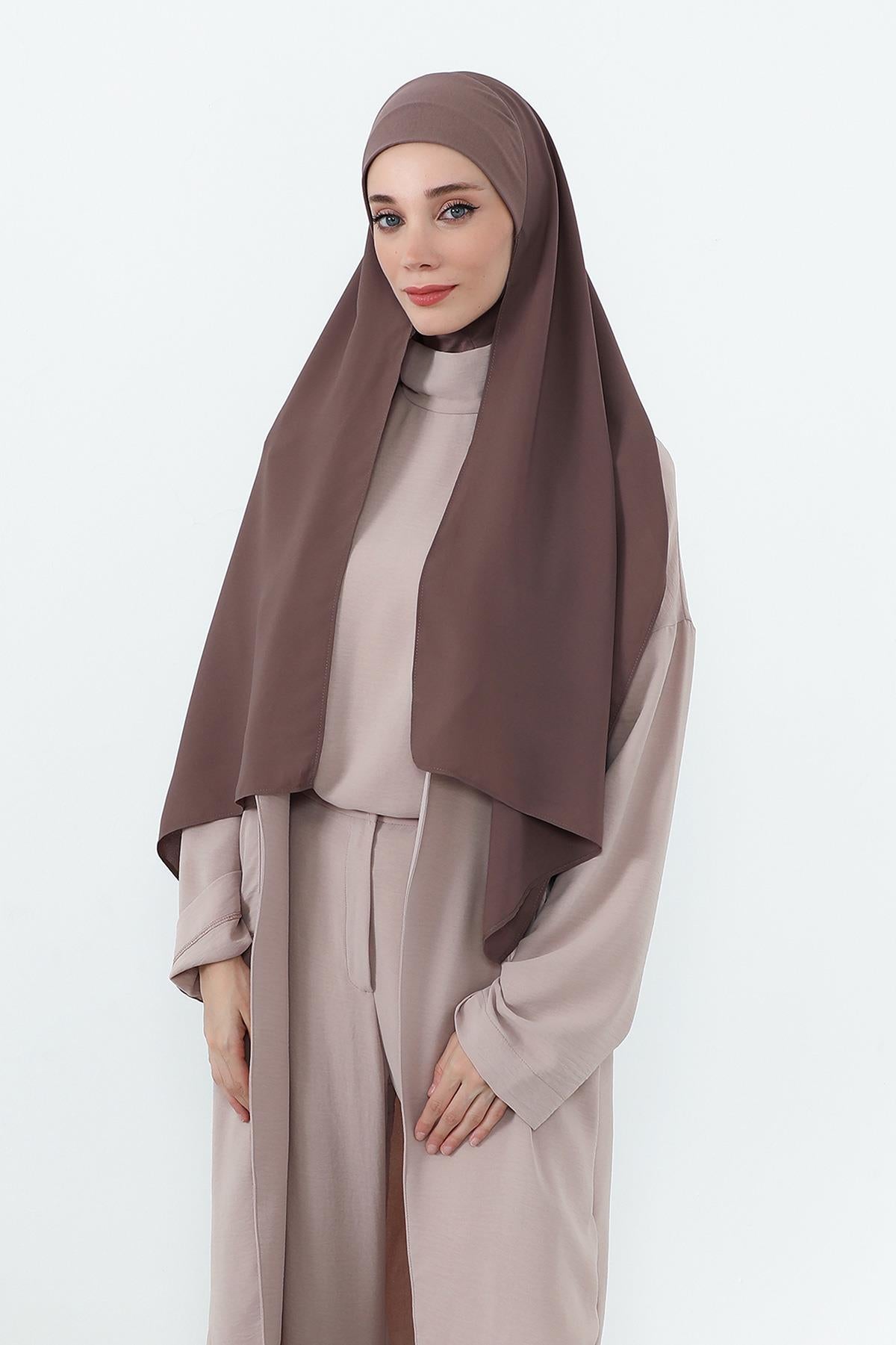 Boyun Kapatan Penye İç Boneli Krep Şal,PS-55