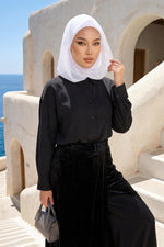 Boyun Kapatıcı Özellikli Şifon Kapşonlu Penye Bone,B-95