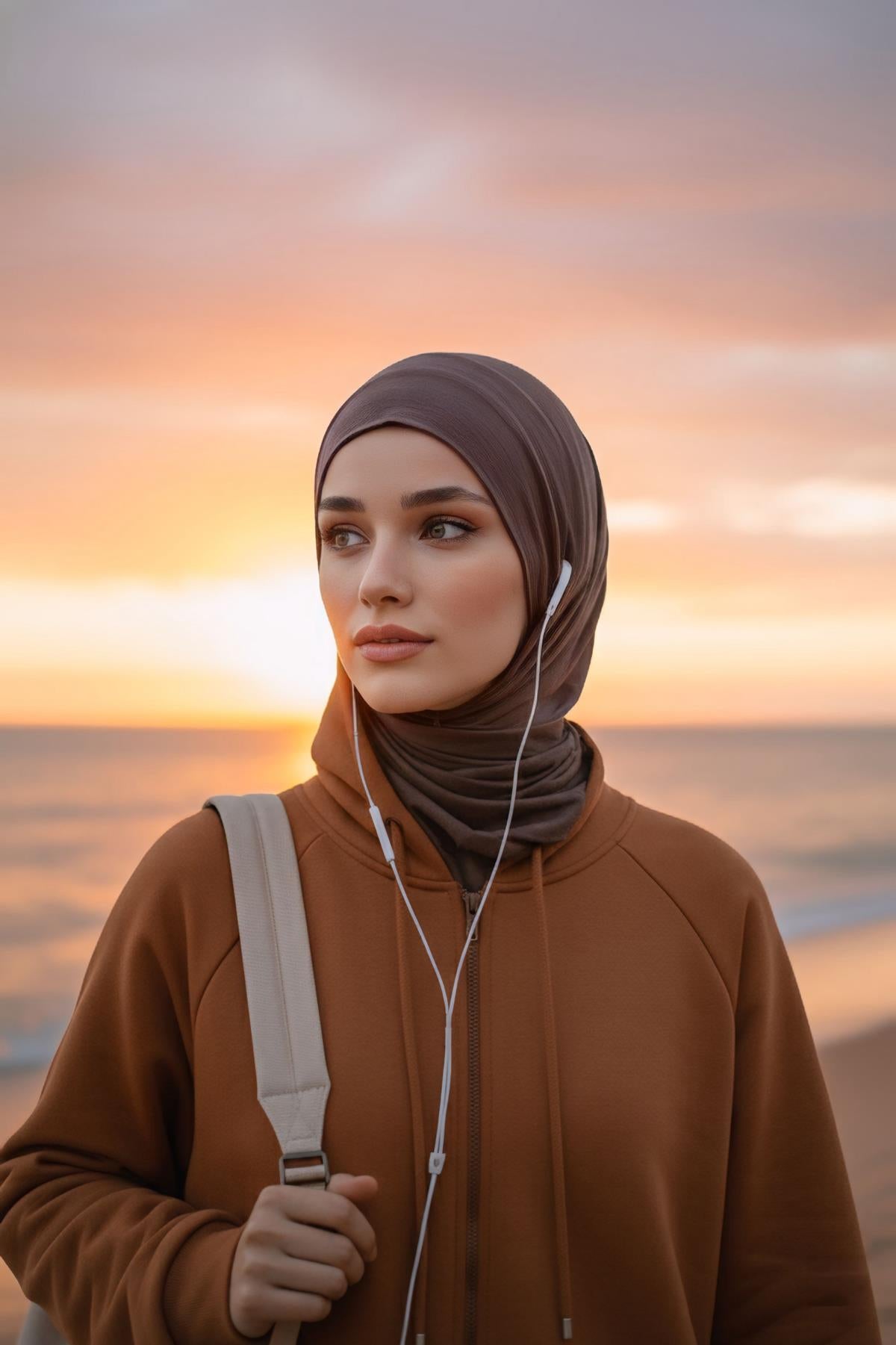 Boyun Kapatıcı Özellikli ve Kulaklık Girişli Penye Bone,B-94