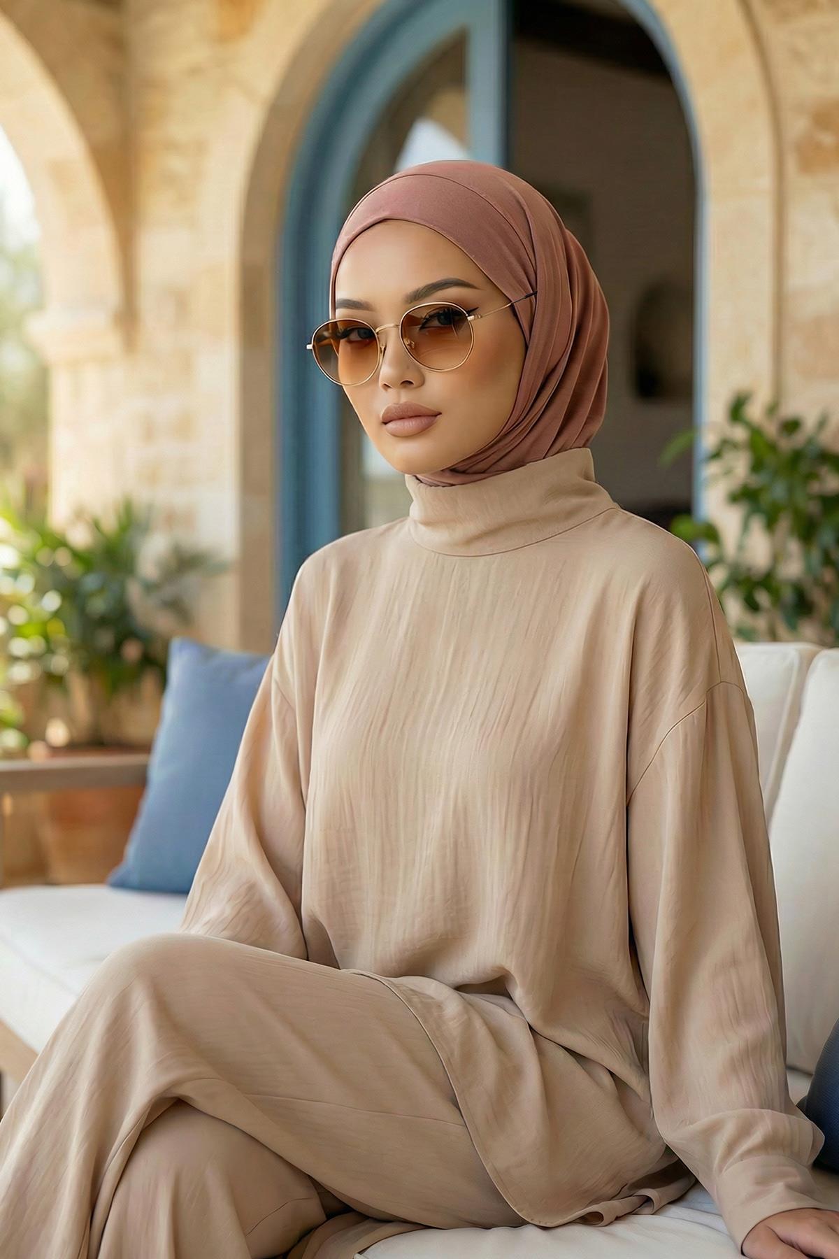 Boyun Kapatıcı Özellikli ve Kulaklık Girişli Penye Bone,B-94