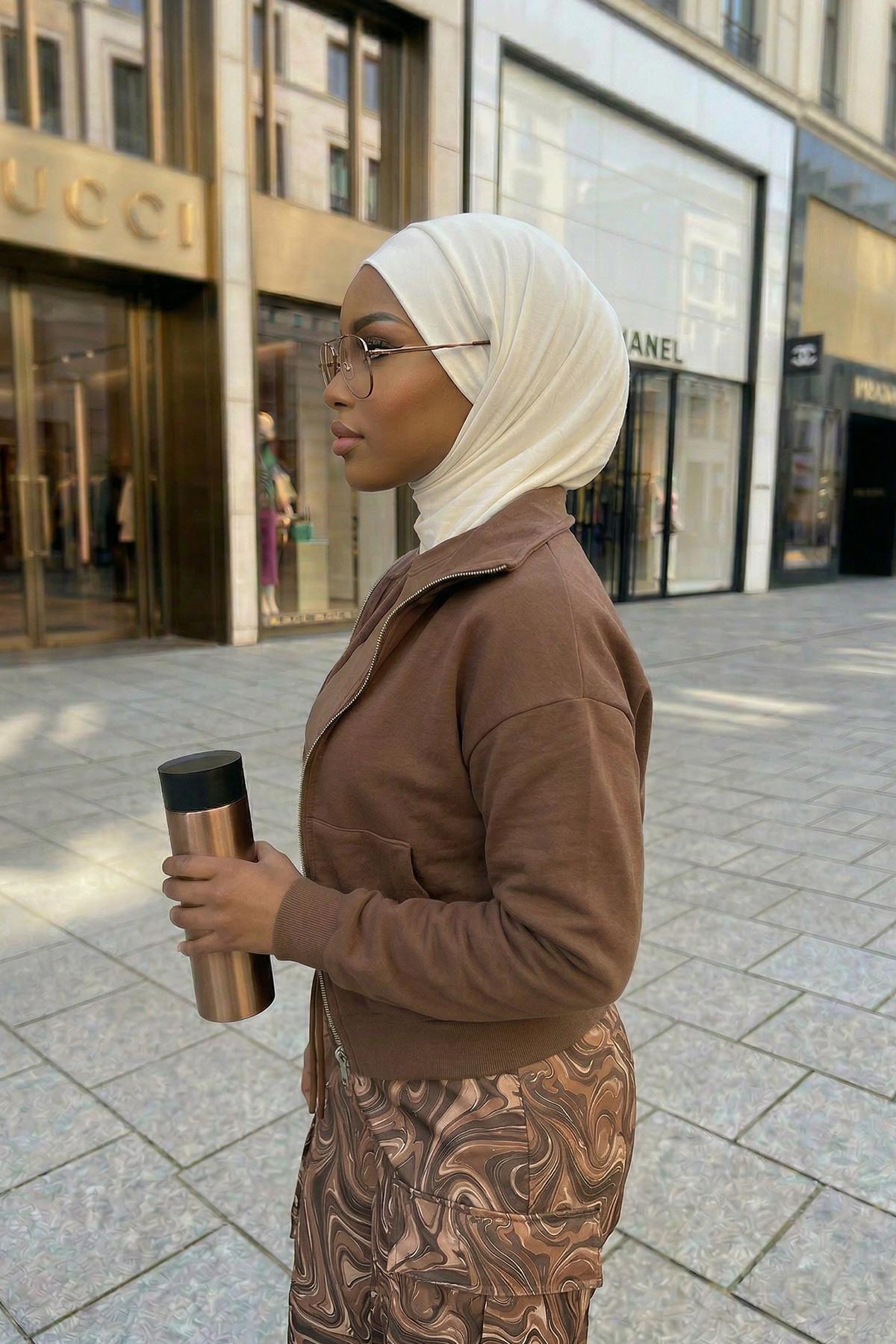 Boyun Kapatıcı Özellikli ve Kulaklık Girişli Penye Bone,B-94