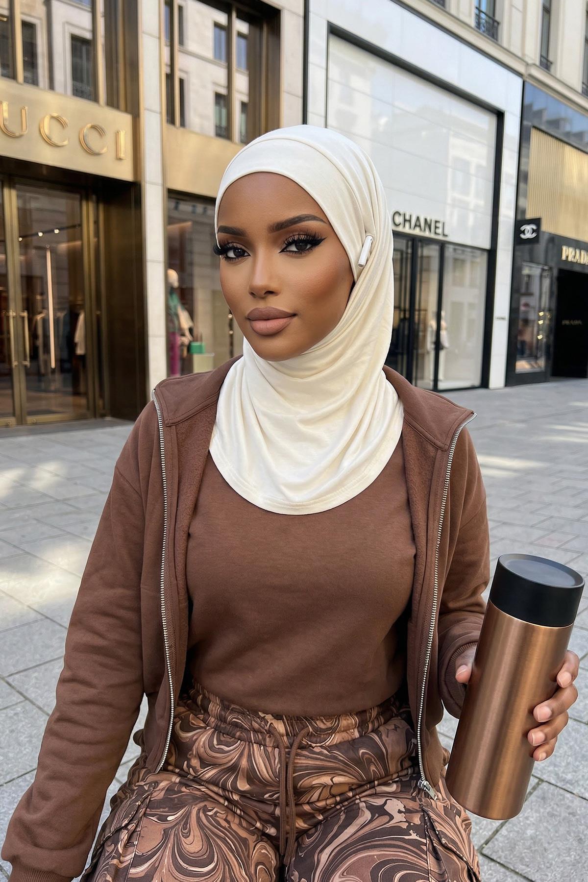 Boyun Kapatıcı Özellikli ve Kulaklık Girişli Penye Bone,B-94