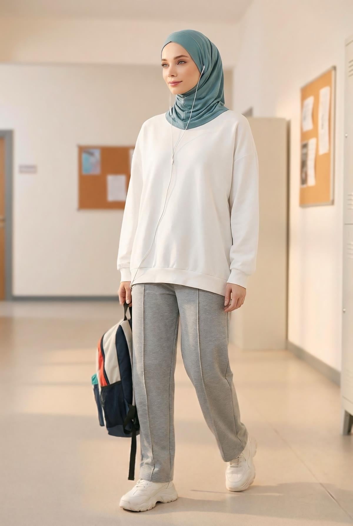 Boyun Kapatıcı Özellikli ve Kulaklık Girişli Penye Bone,B-94