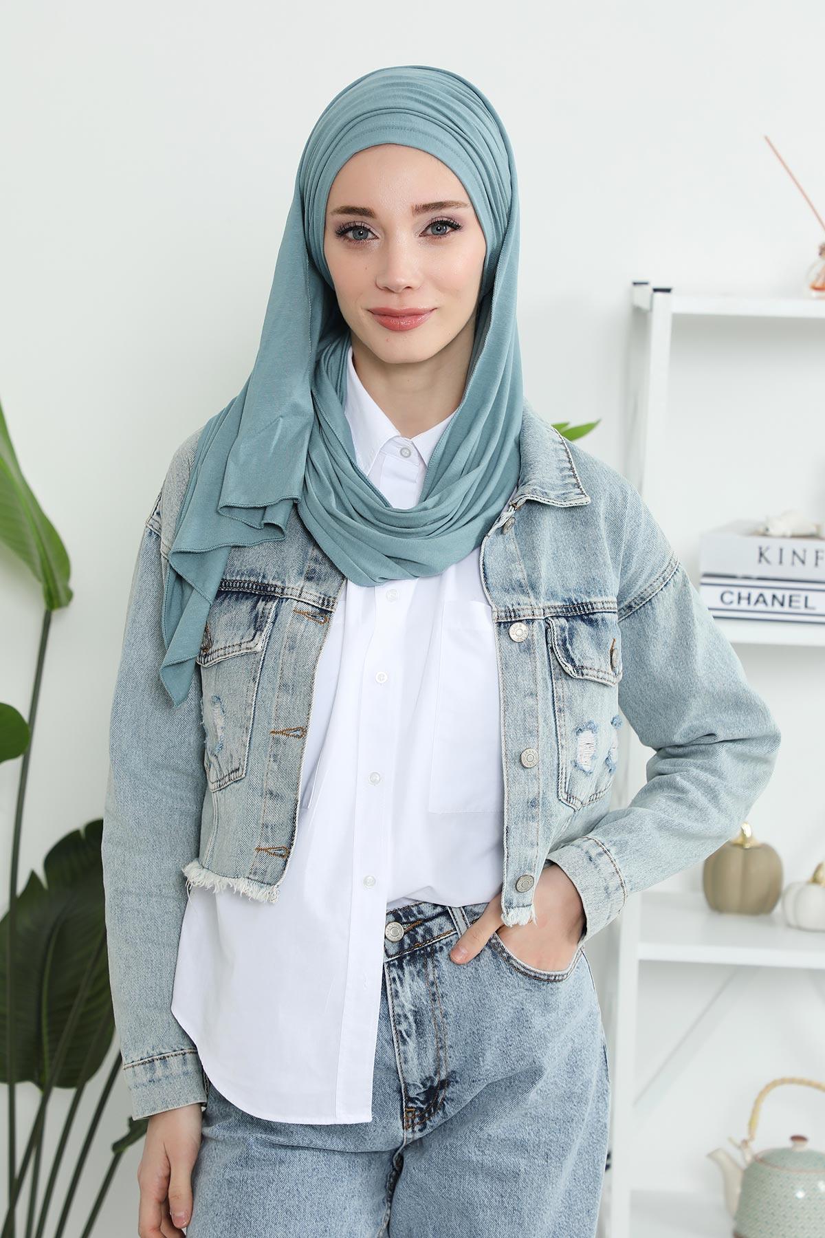 Büzgülü Penye Boneli Şal,BT-1