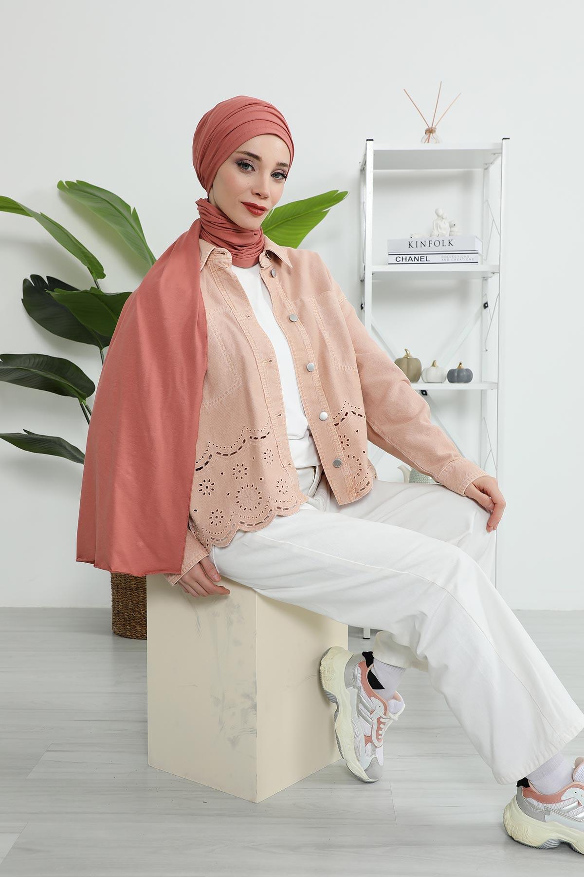 Büzgülü Penye Boneli Şal,BT-1