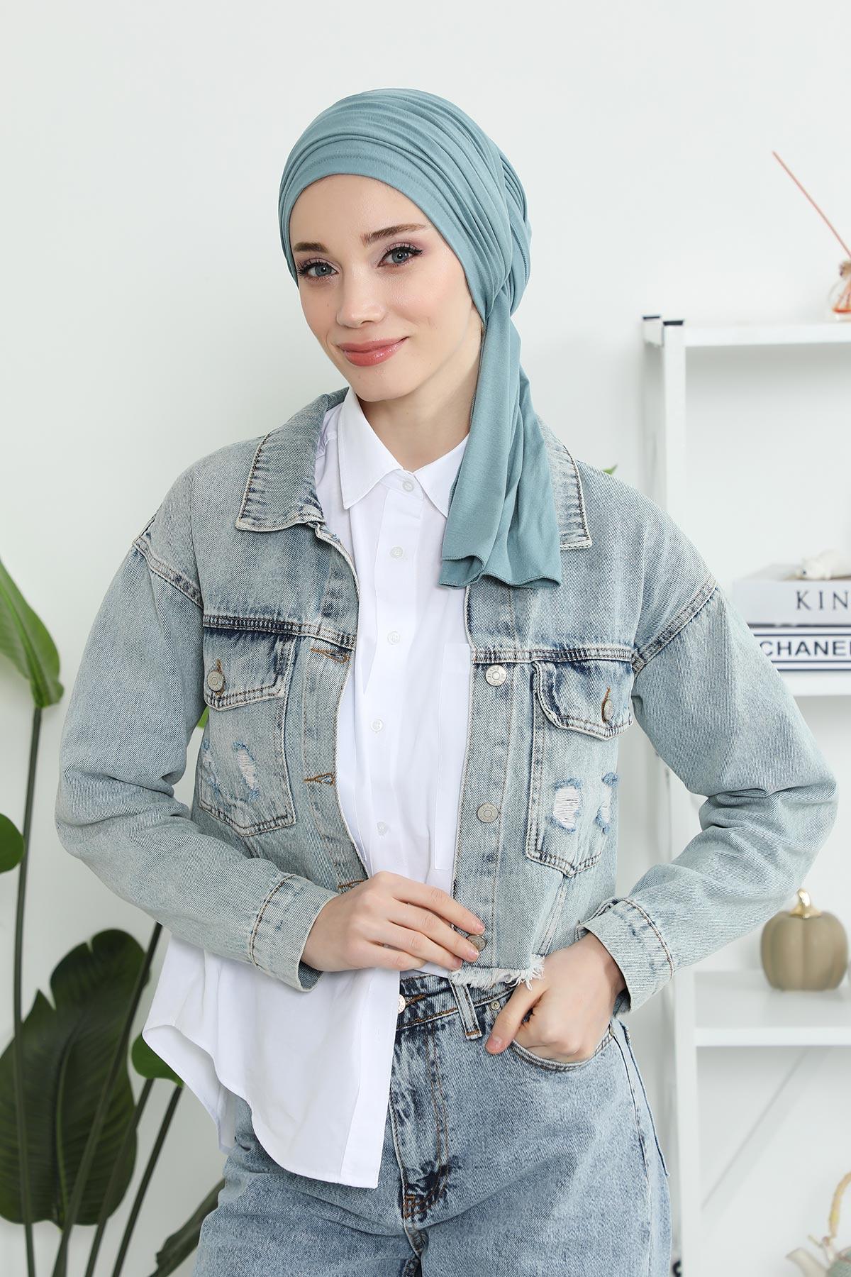 Büzgülü Penye Boneli Şal,BT-1