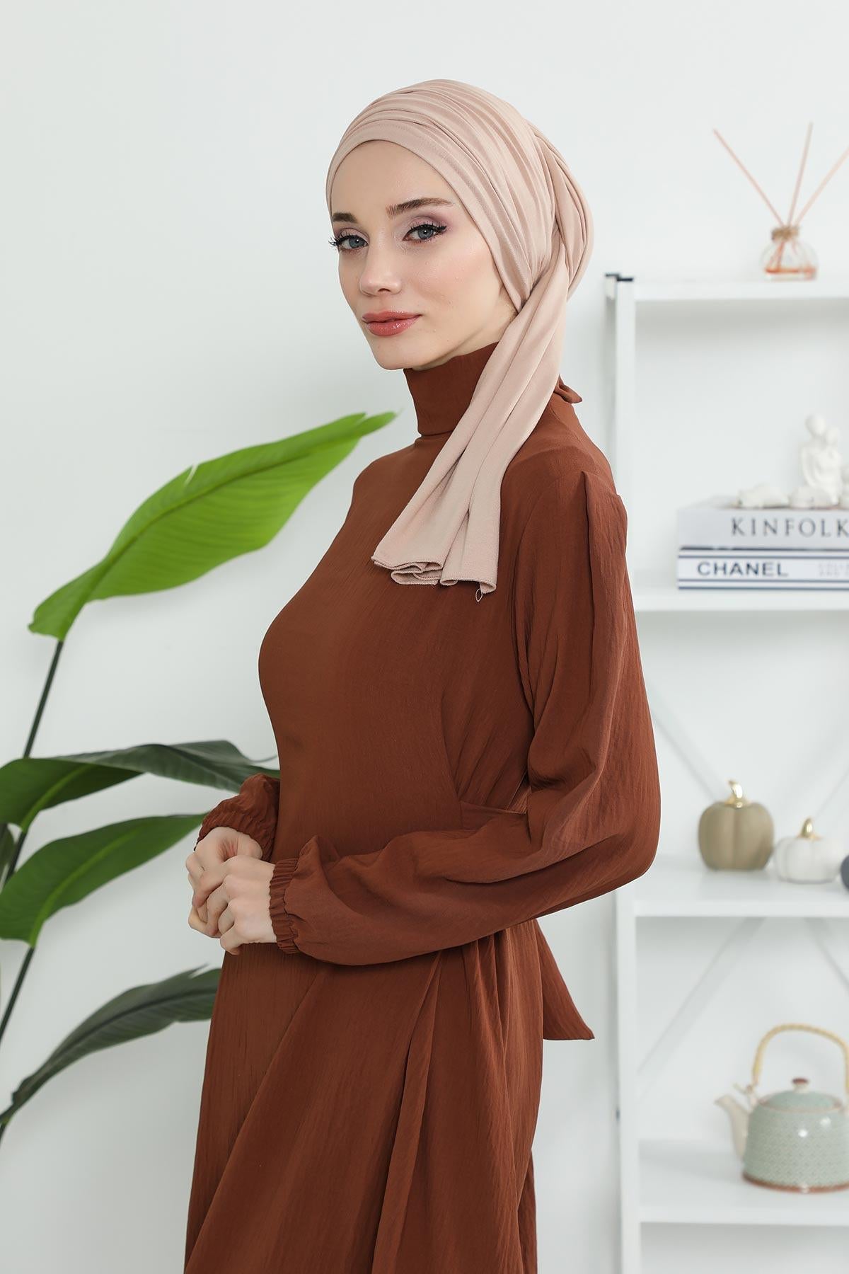 Büzgülü Penye Boneli Şal,BT-1