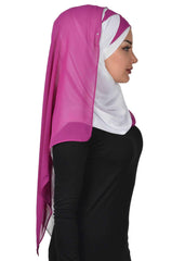 Çapraz Dikim Çift Renkli Pratik Şifon Şal,CPS-84,CPS-84