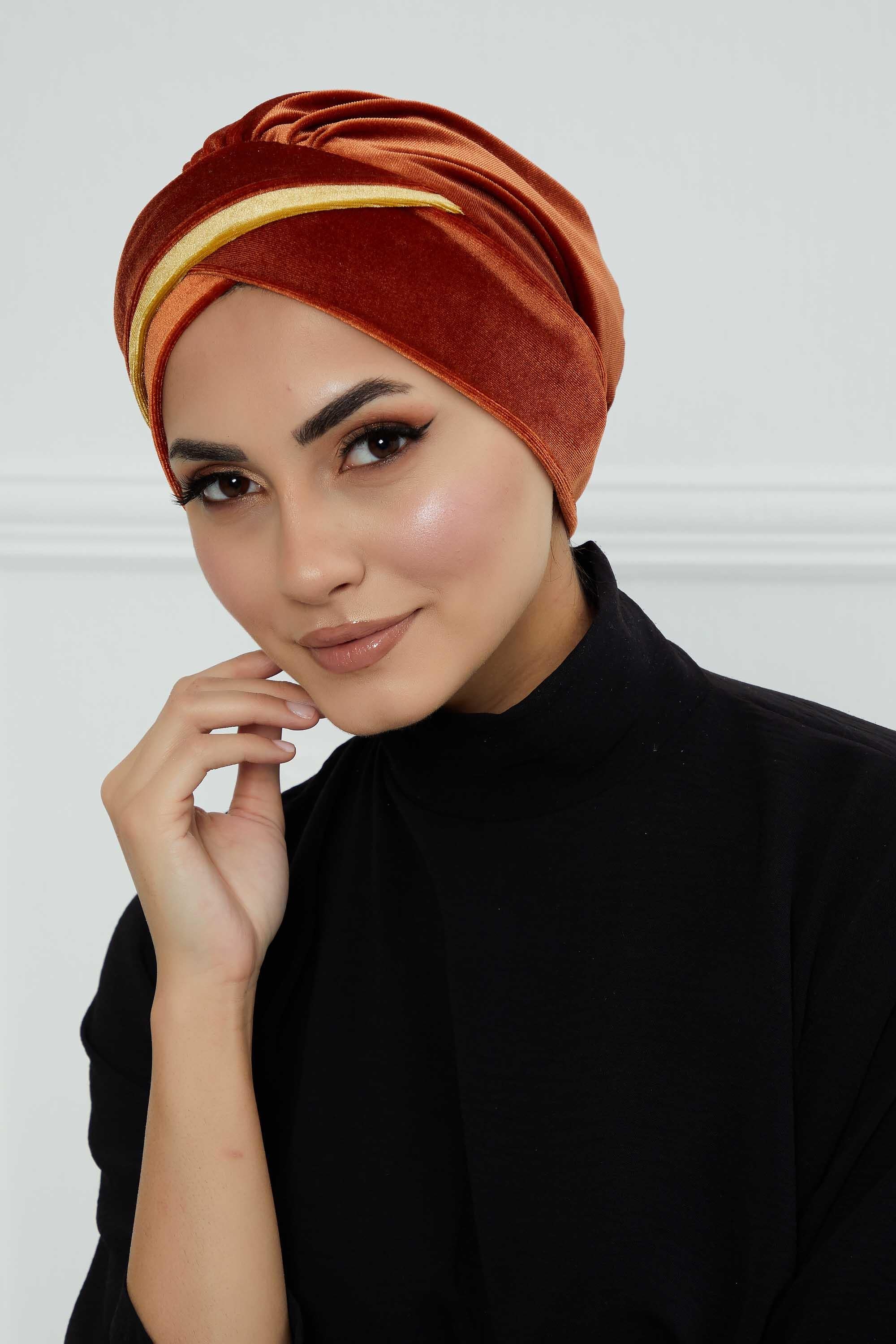 Çift Renkli Kadife Bone,B-23K