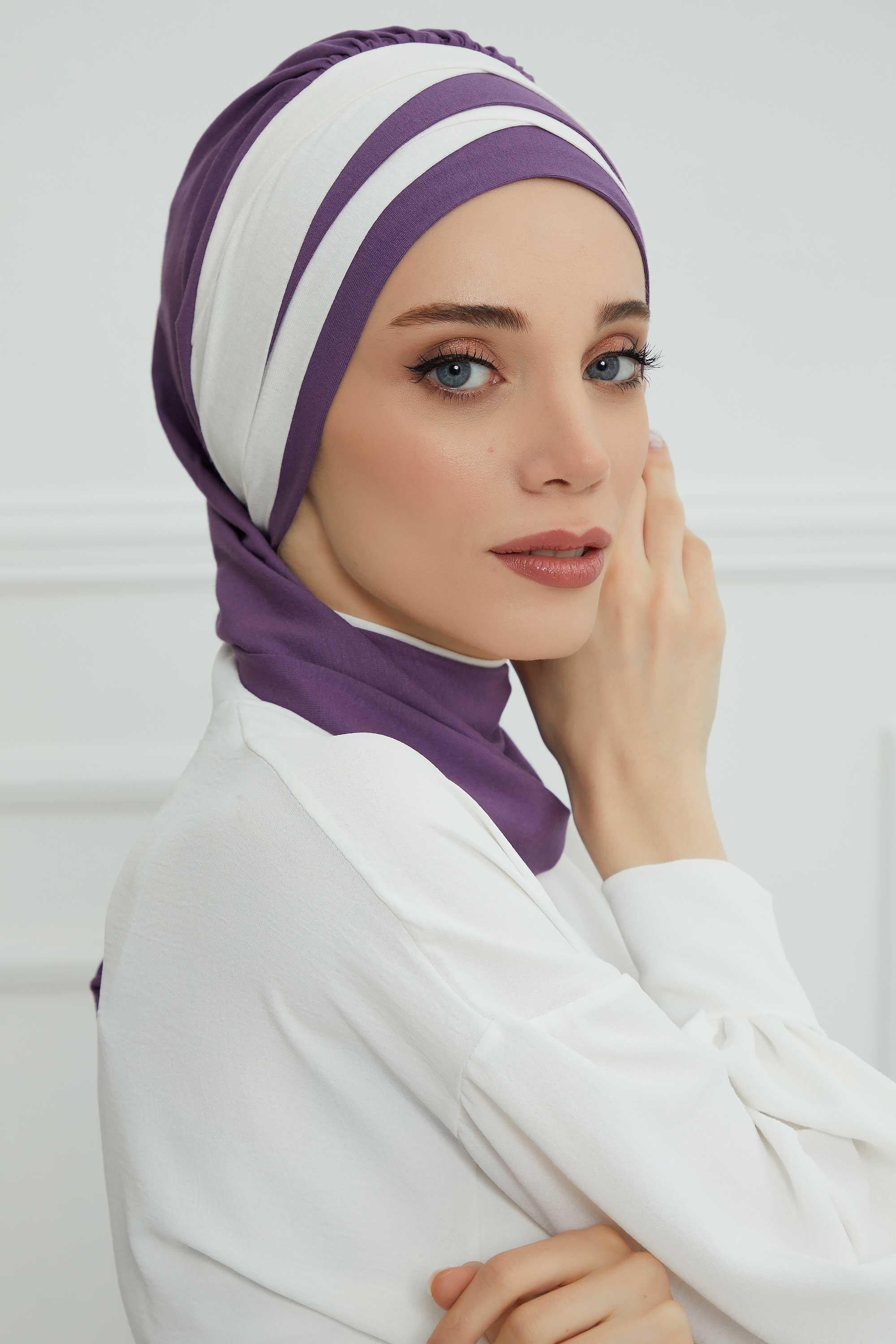 Çift Renkli Penye Hazır Türban,HT-80,HT-80