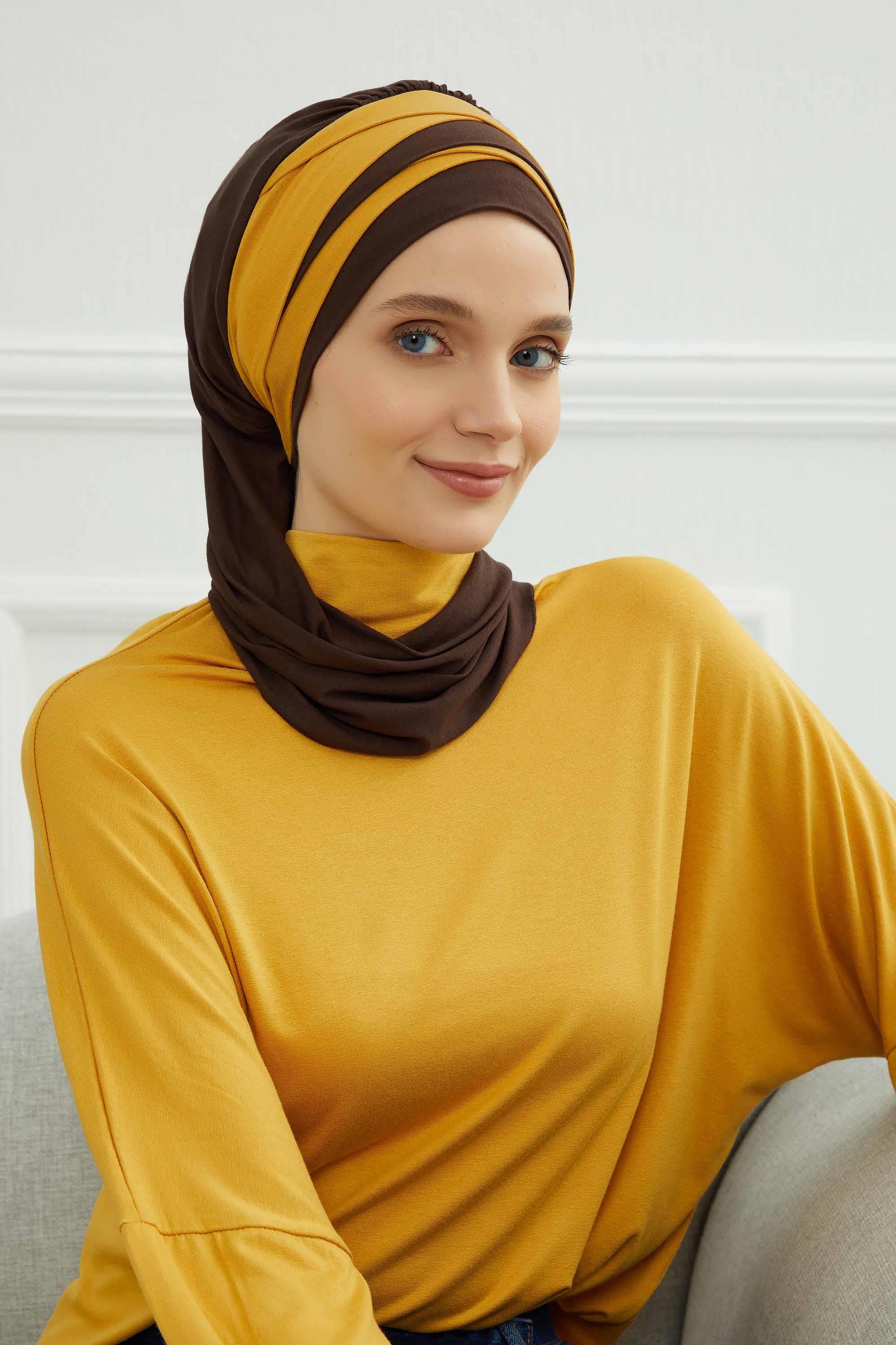 Çift Renkli Penye Hazır Türban,HT-80,HT-80