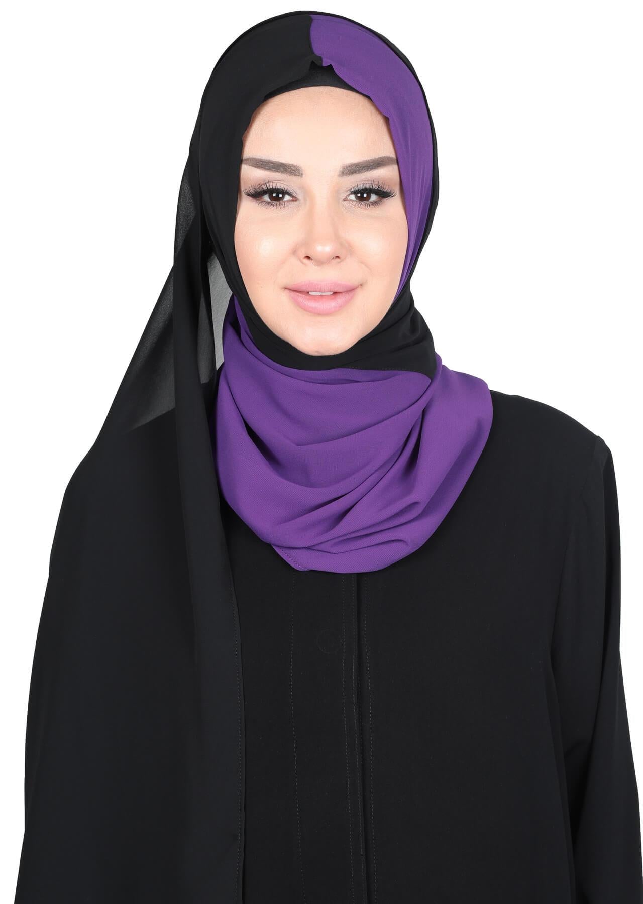 Çift Renkli Pratik Şifon Şal,PS-102