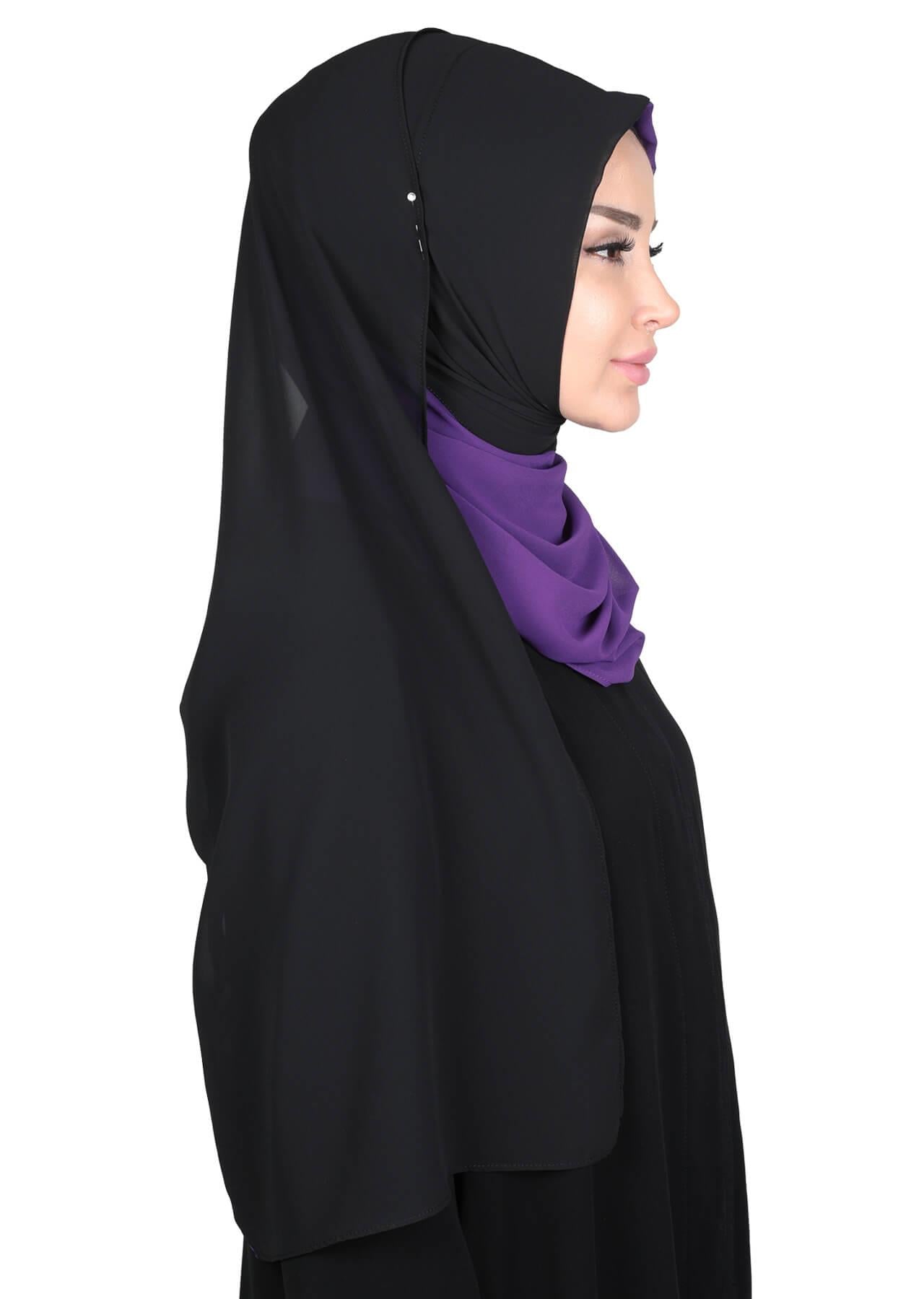 Çift Renkli Pratik Şifon Şal,PS-102