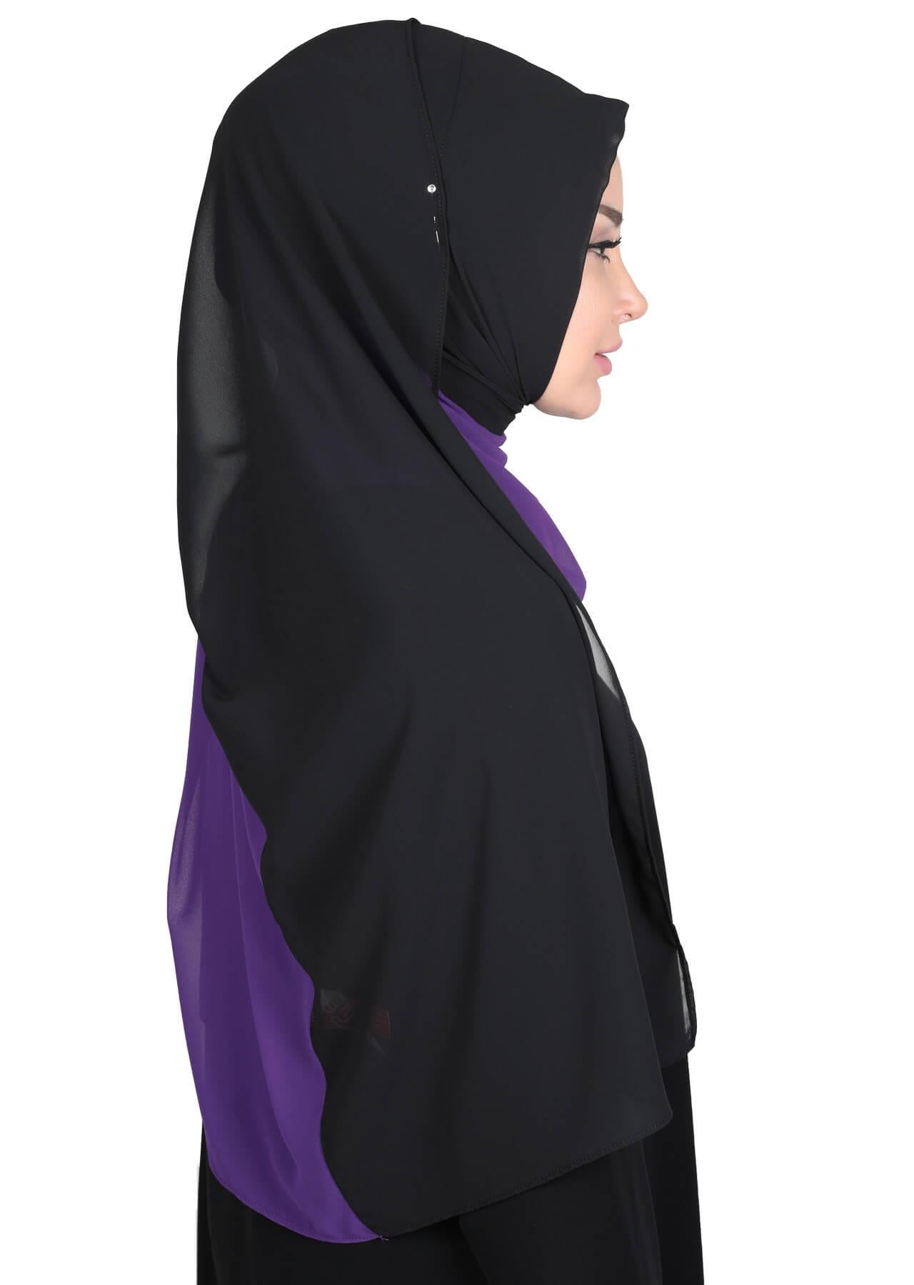 Çift Renkli Pratik Şifon Şal,PS-102