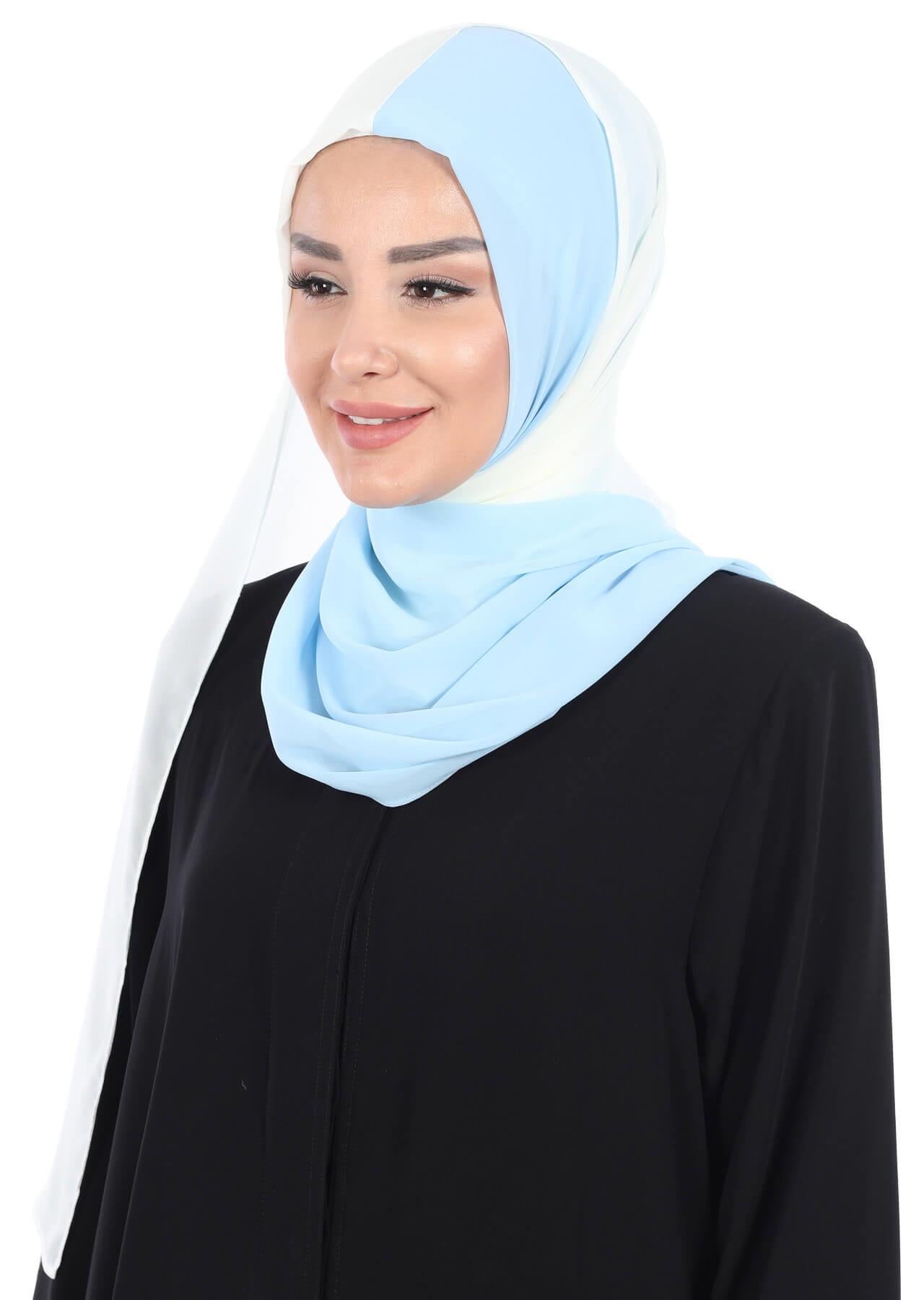 Çift Renkli Pratik Şifon Şal,PS-102