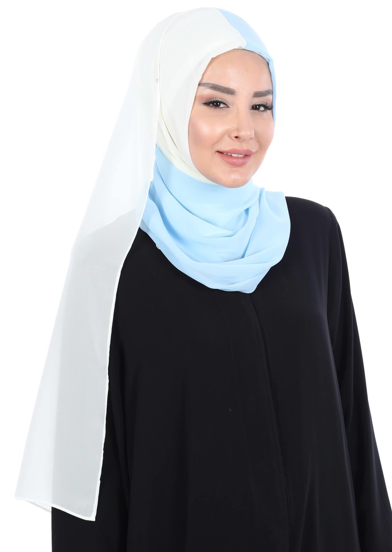 Çift Renkli Pratik Şifon Şal,PS-102