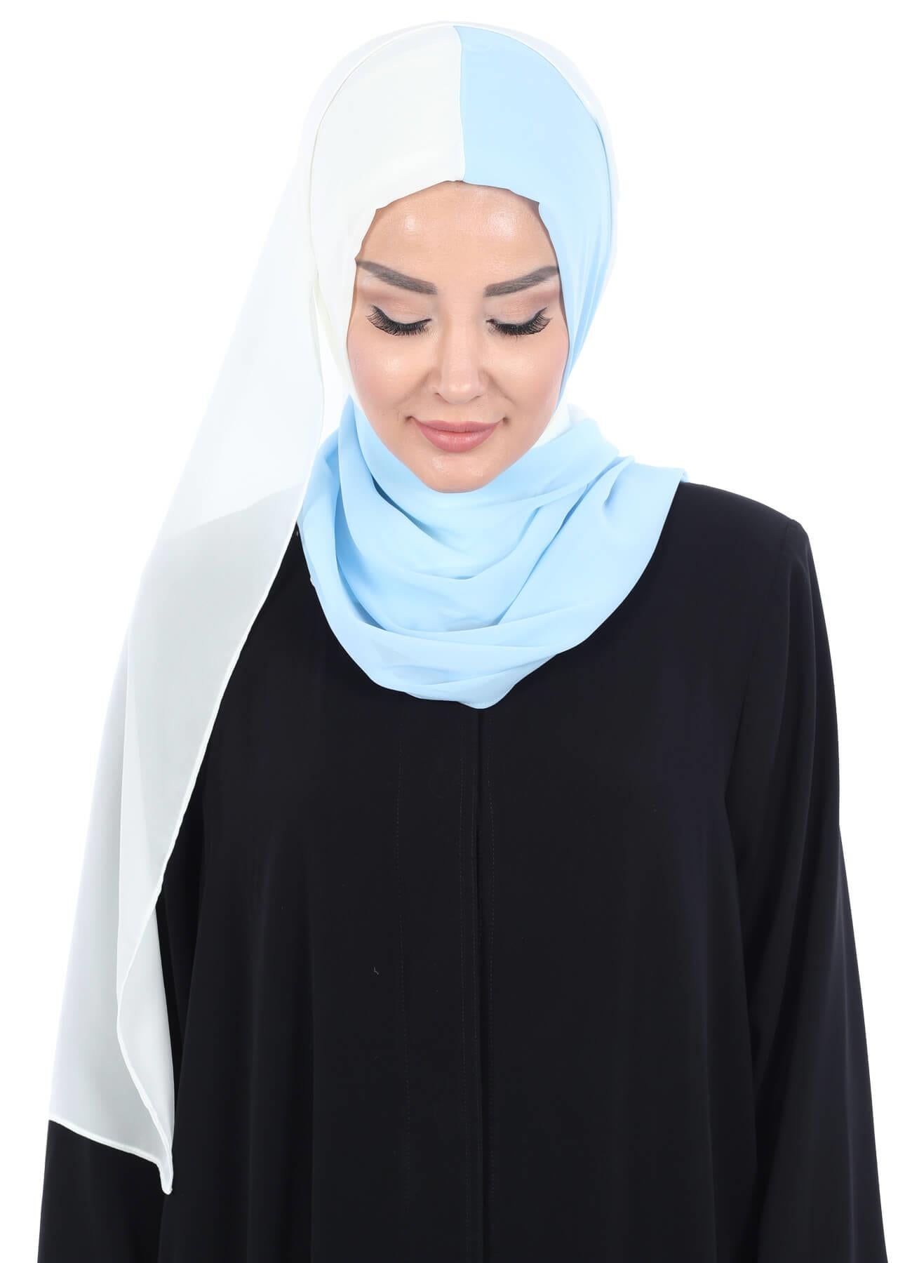 Çift Renkli Pratik Şifon Şal,PS-102