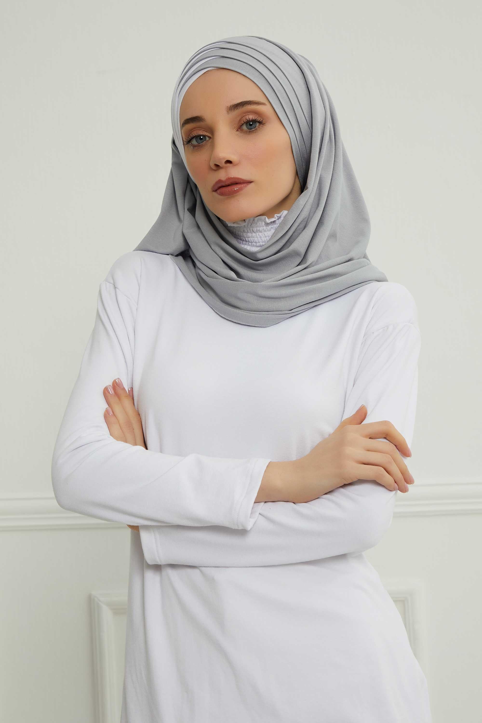 Çift Renkli Tak Çık Pratik Penye Şal,CPS-49,CPS-49