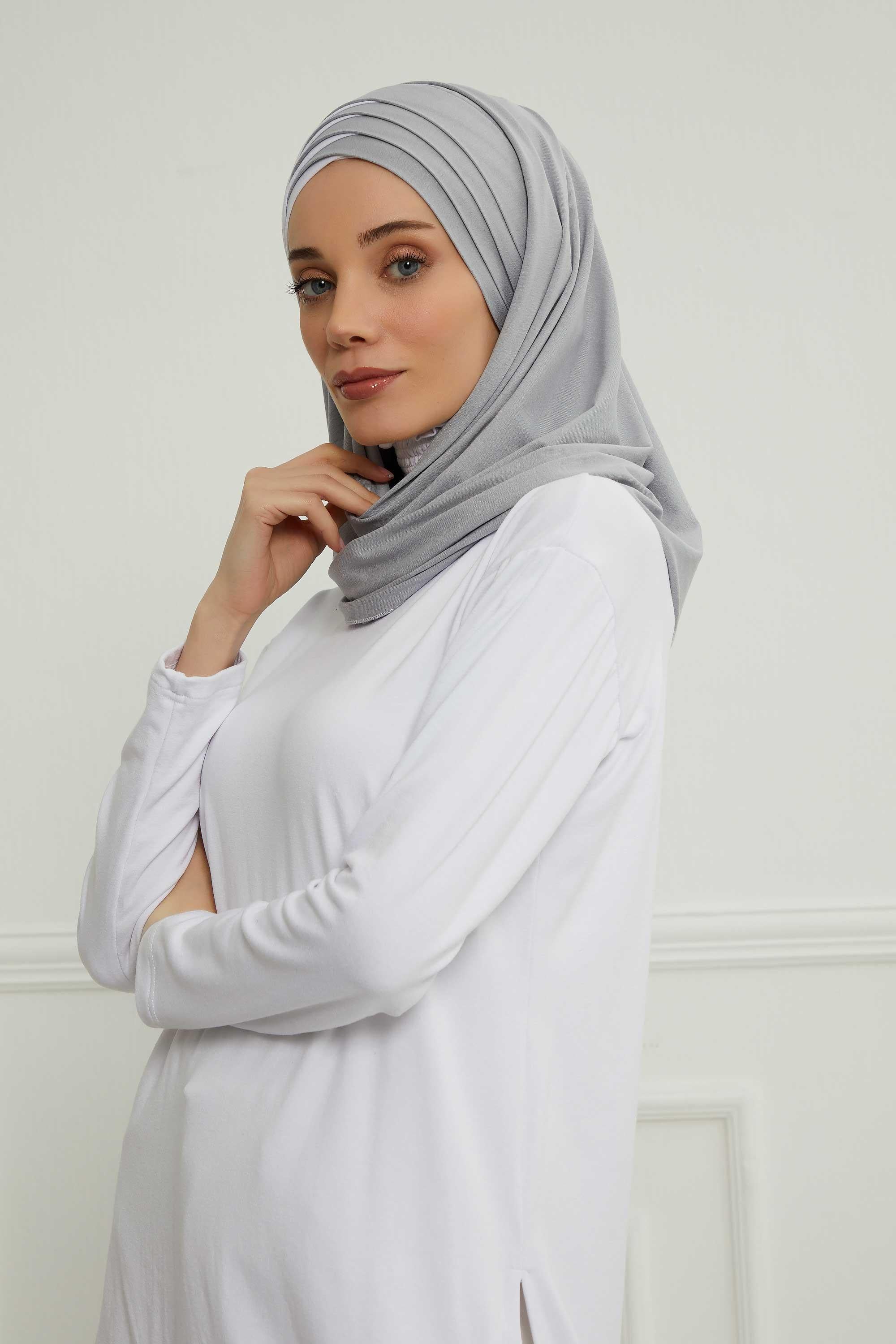 Çift Renkli Tak Çık Pratik Penye Şal,CPS-49,CPS-49