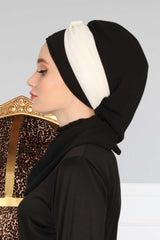 Çift Renkli Tasarım Şifon Hazır Türban,HT-46,HT-46