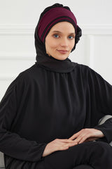 Çift Renkli Tasarım Şifon Hazır Türban,HT-86