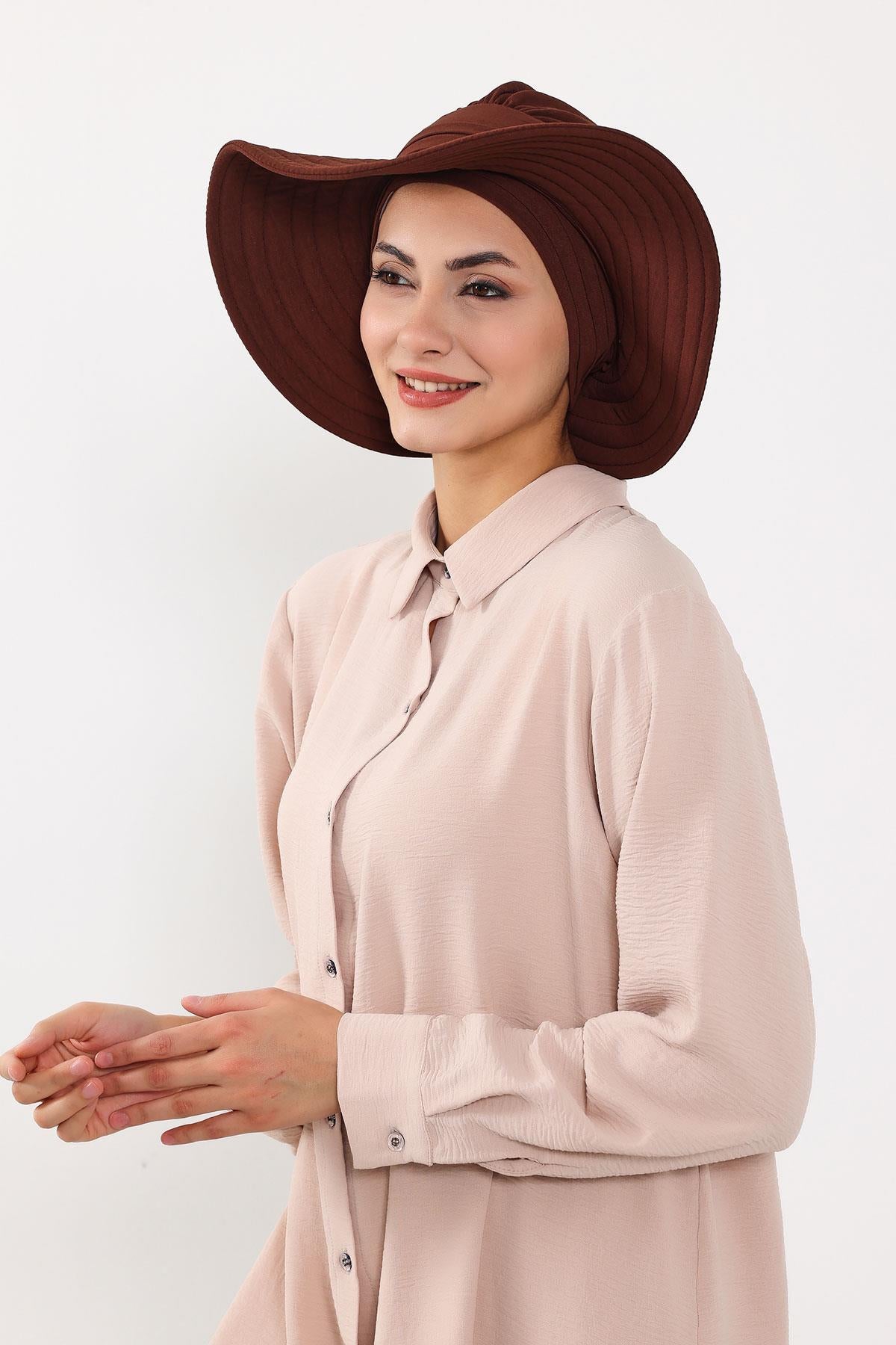 Çıkarılabilir Arkası Fiyonklu Aerobin Şapkalı Bone Türban,S-4A