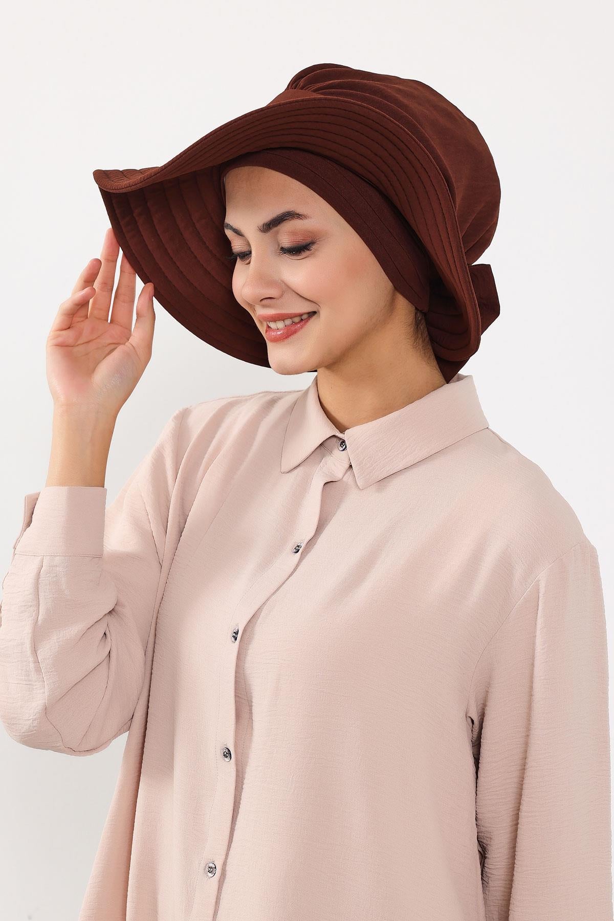 Çıkarılabilir Arkası Fiyonklu Aerobin Şapkalı Bone Türban,S-4A