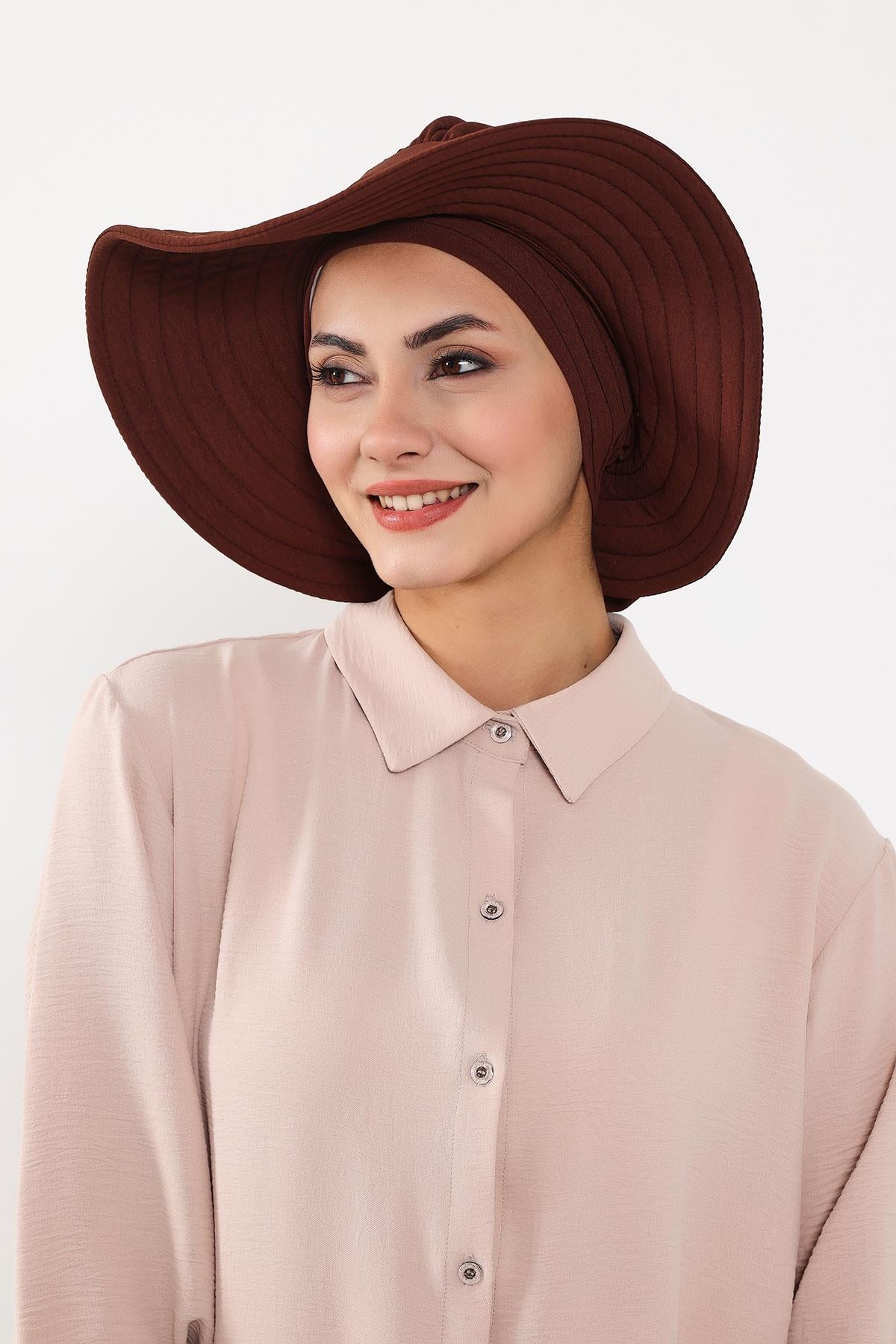 Çıkarılabilir Arkası Fiyonklu Aerobin Şapkalı Bone Türban,S-4A