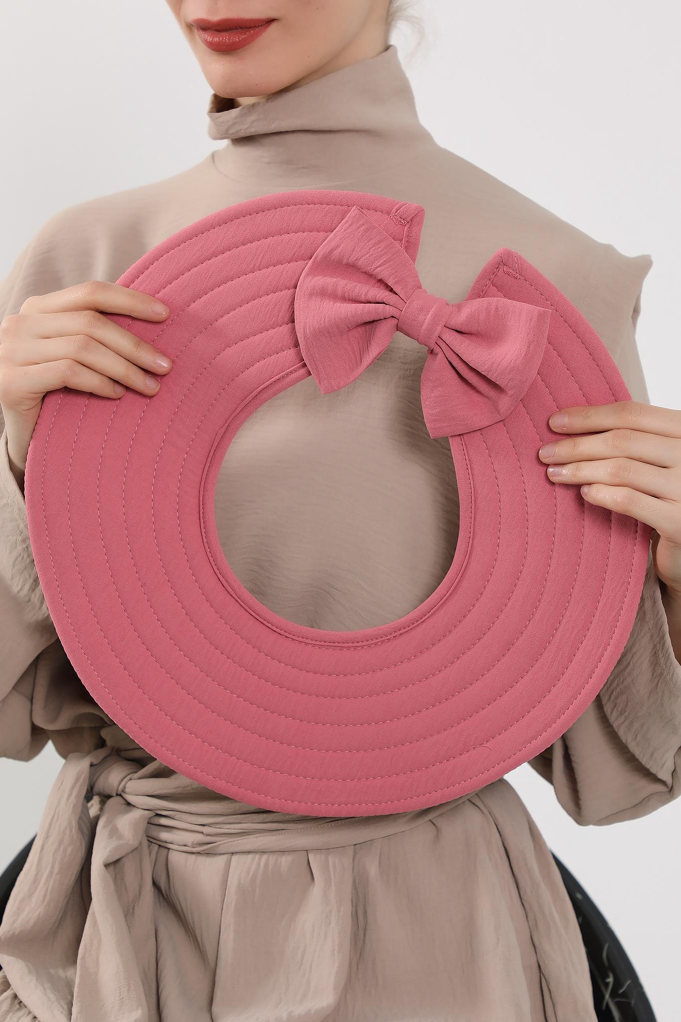 Çıkarılabilir Arkası Fiyonklu Aerobin Şapkalı Bone Türban,S-4A