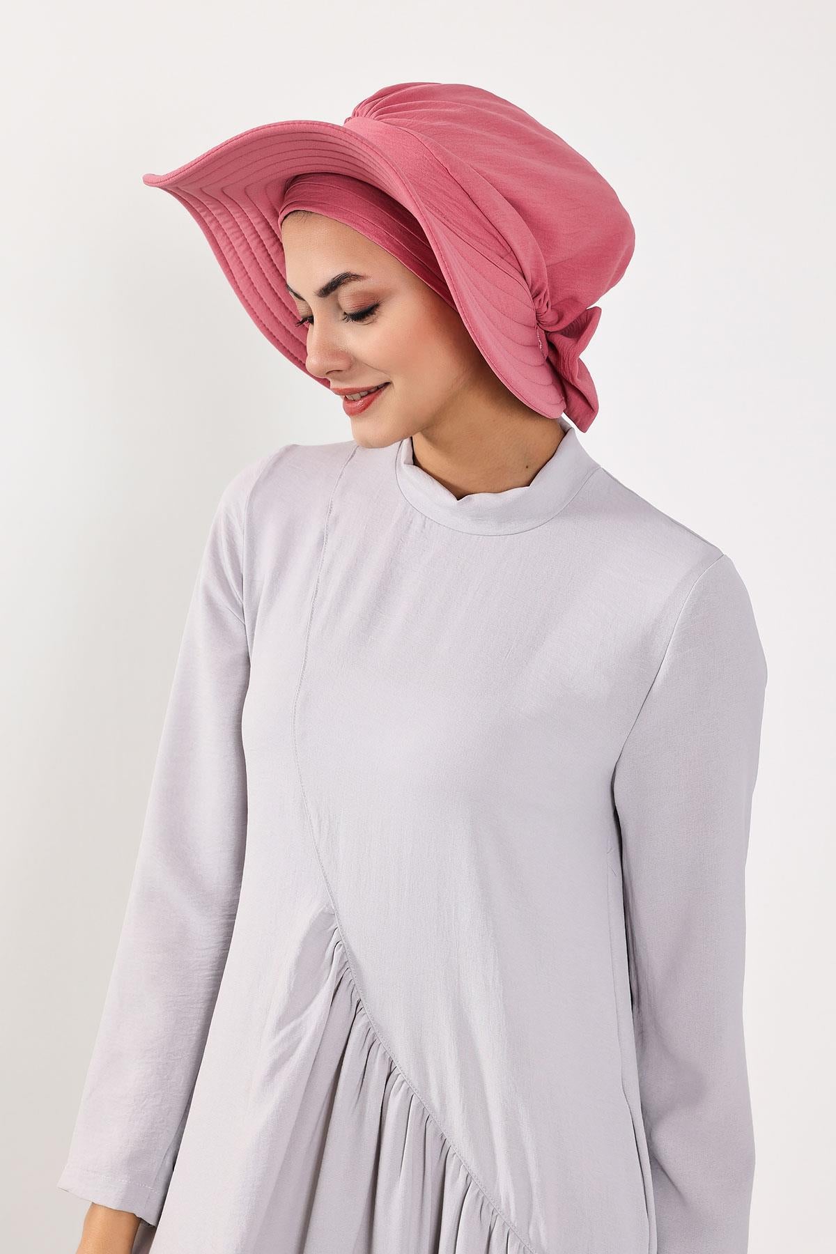 Çıkarılabilir Arkası Fiyonklu Aerobin Şapkalı Bone Türban,S-4A