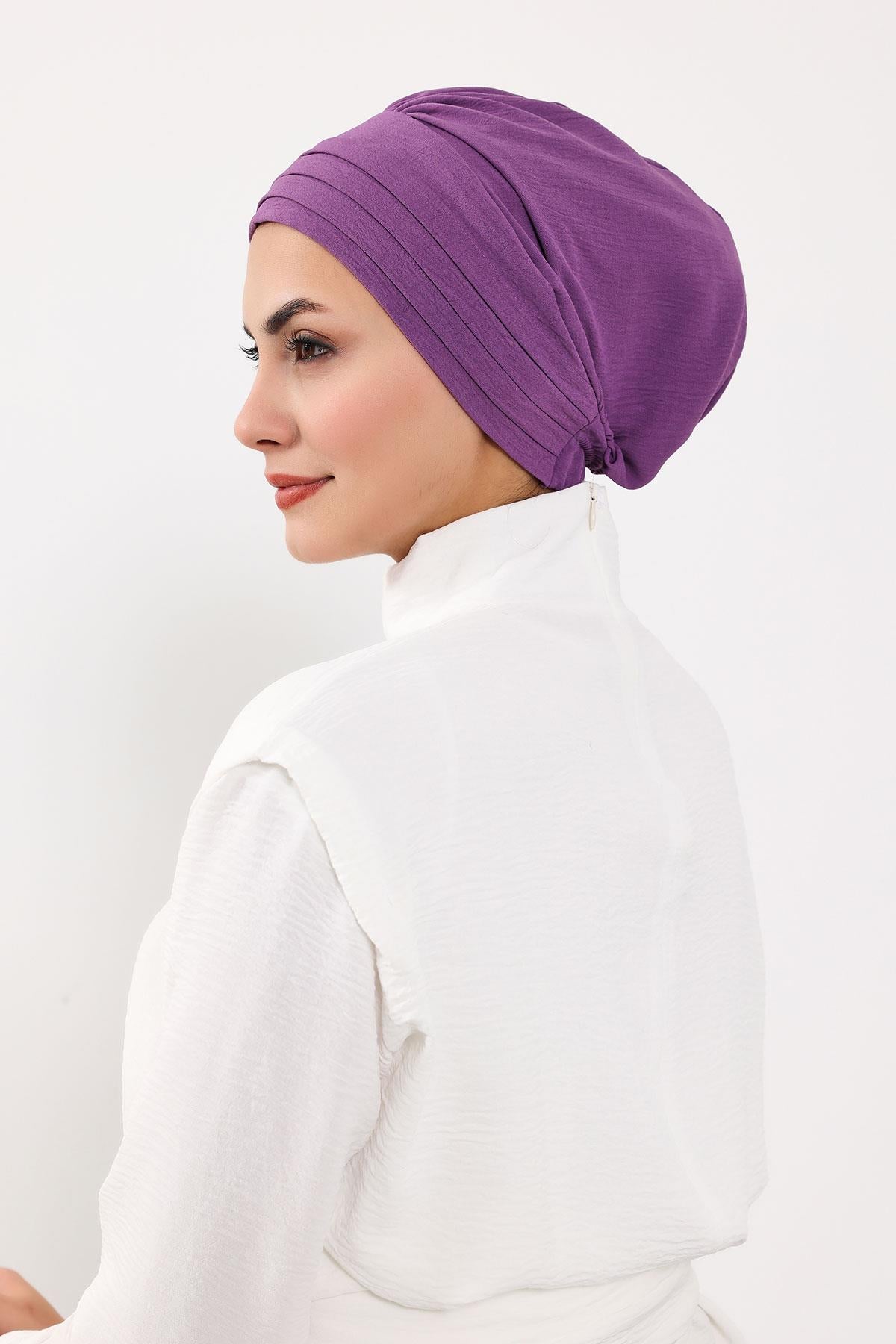 Çıkarılabilir Arkası Fiyonklu Aerobin Şapkalı Bone Türban,S-4A