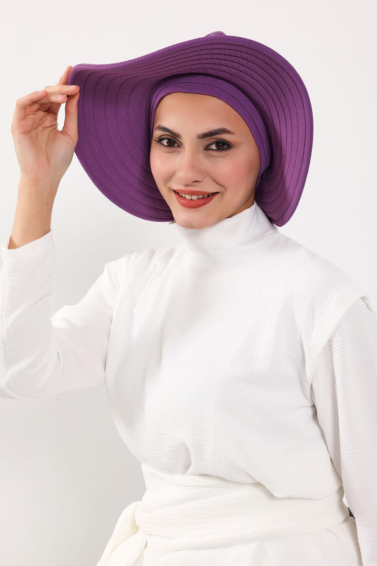 Çıkarılabilir Arkası Fiyonklu Aerobin Şapkalı Bone Türban,S-4A