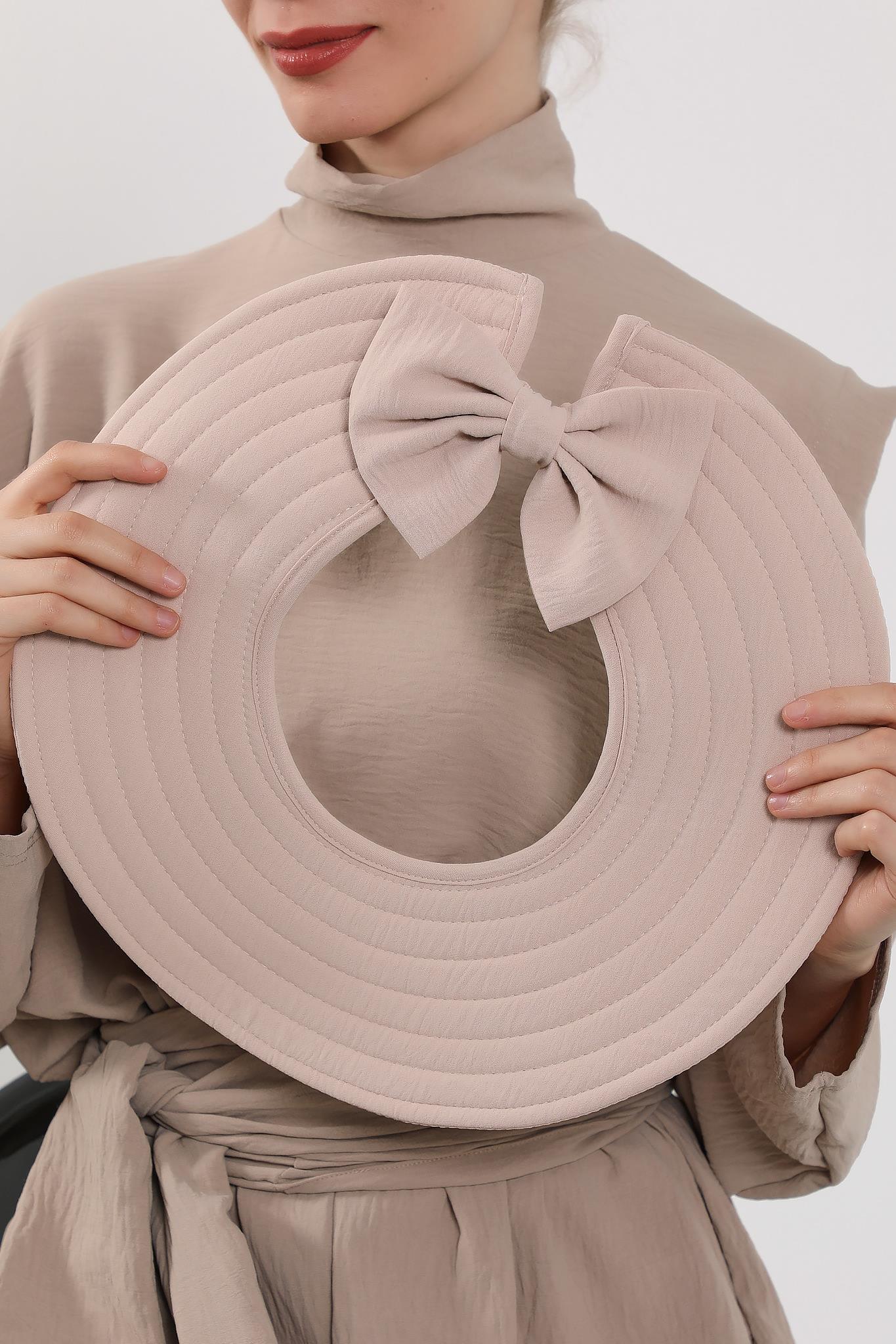 Çıkarılabilir Arkası Fiyonklu Aerobin Şapkalı Bone Türban,S-4A