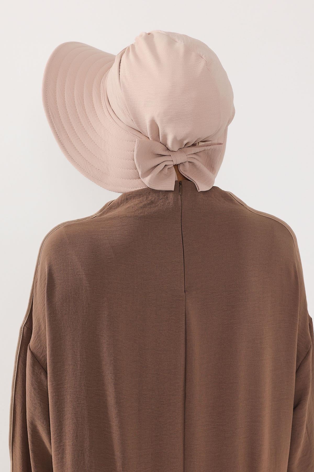 Çıkarılabilir Arkası Fiyonklu Aerobin Şapkalı Bone Türban,S-4A