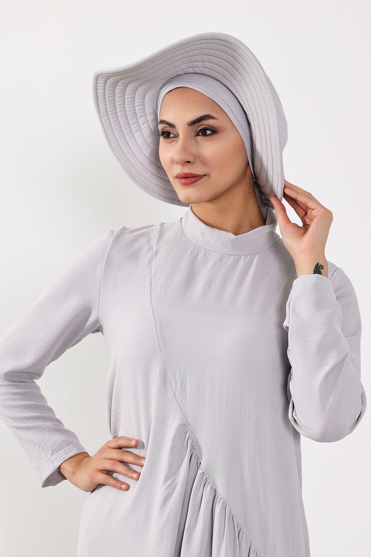 Çıkarılabilir Arkası Fiyonklu Aerobin Şapkalı Bone Türban,S-4A