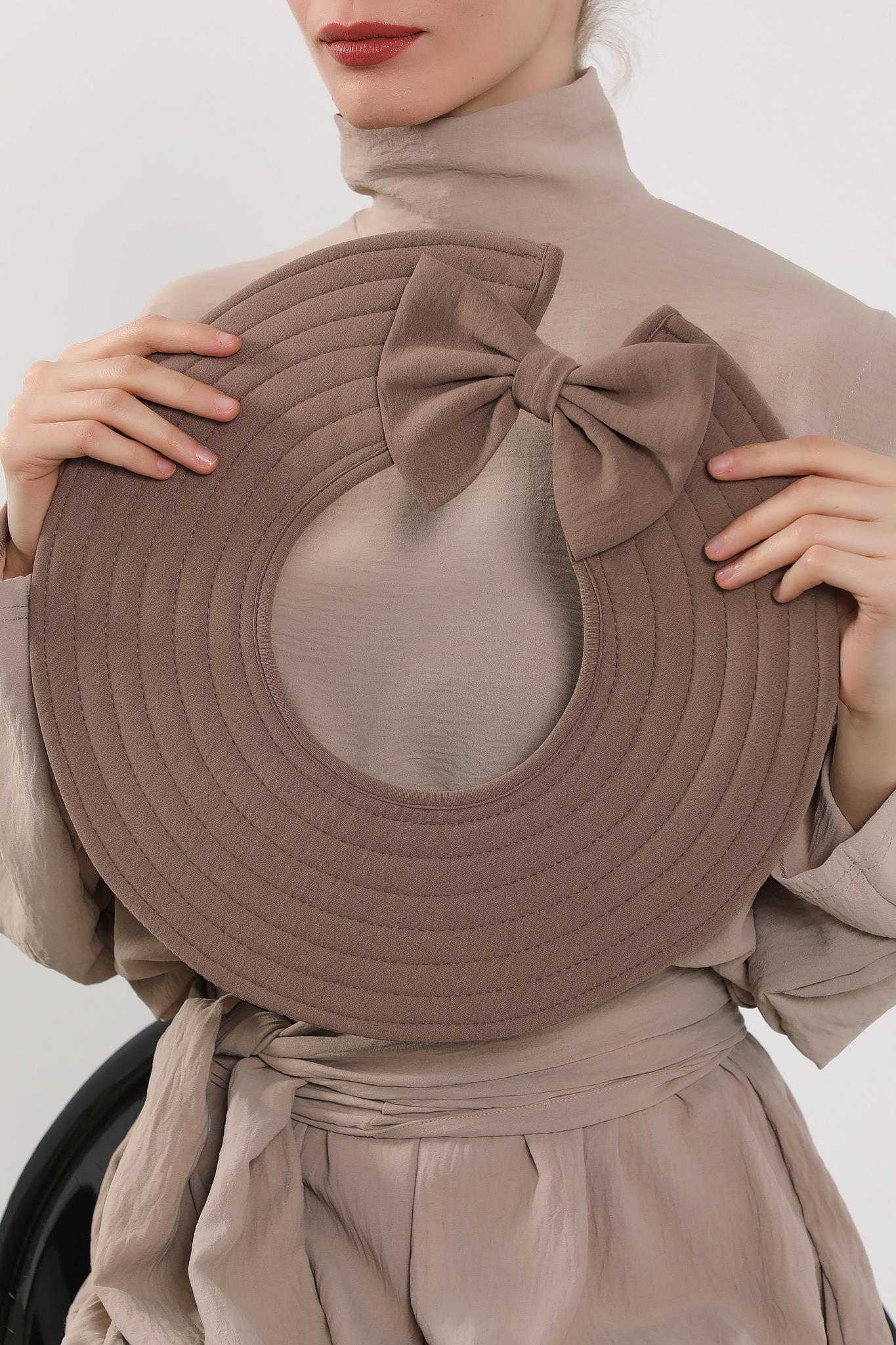 Çıkarılabilir Arkası Fiyonklu Aerobin Şapkalı Bone Türban,S-4A